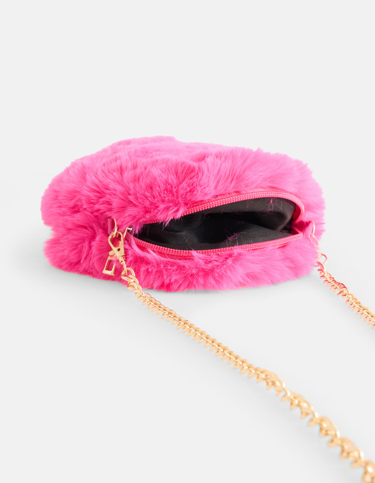 Ronde Faux Fur Tas Roze SHOEBY ACCESSOIRES