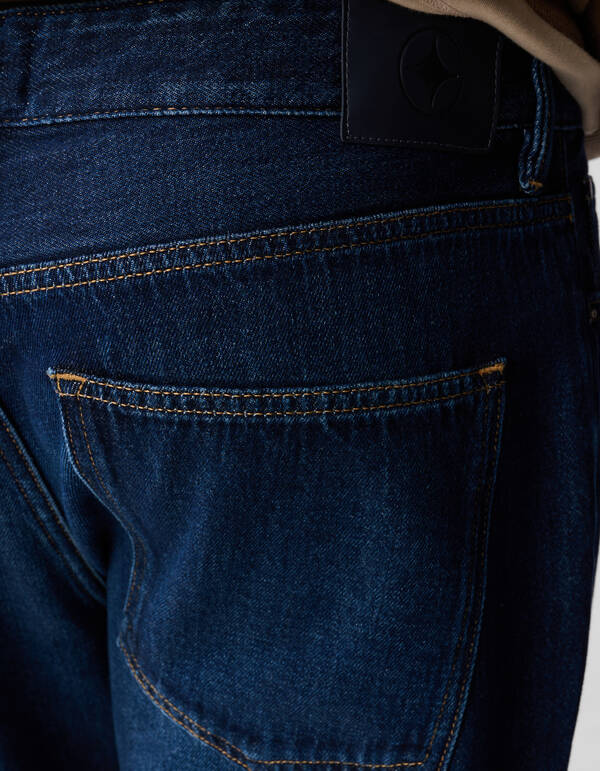 Relaxed Fit Jeans Donkerblauw SHOEBY MEN