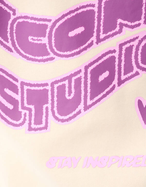 Iconic Studios Artwork Sweater Gebroken Wit SHOEBY GIRLS