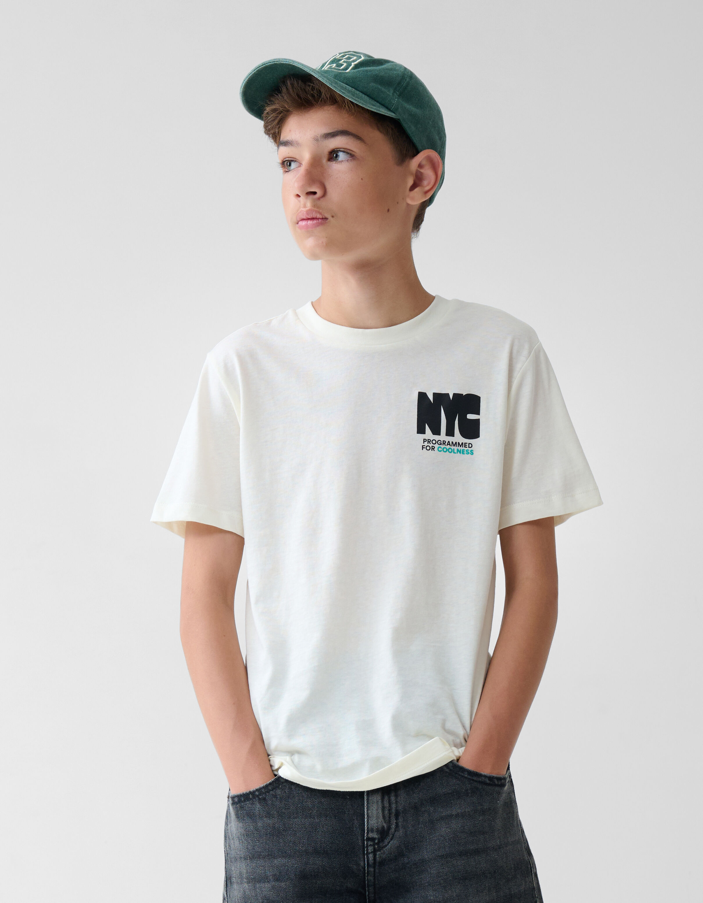 T shirt gebroken wit outlet