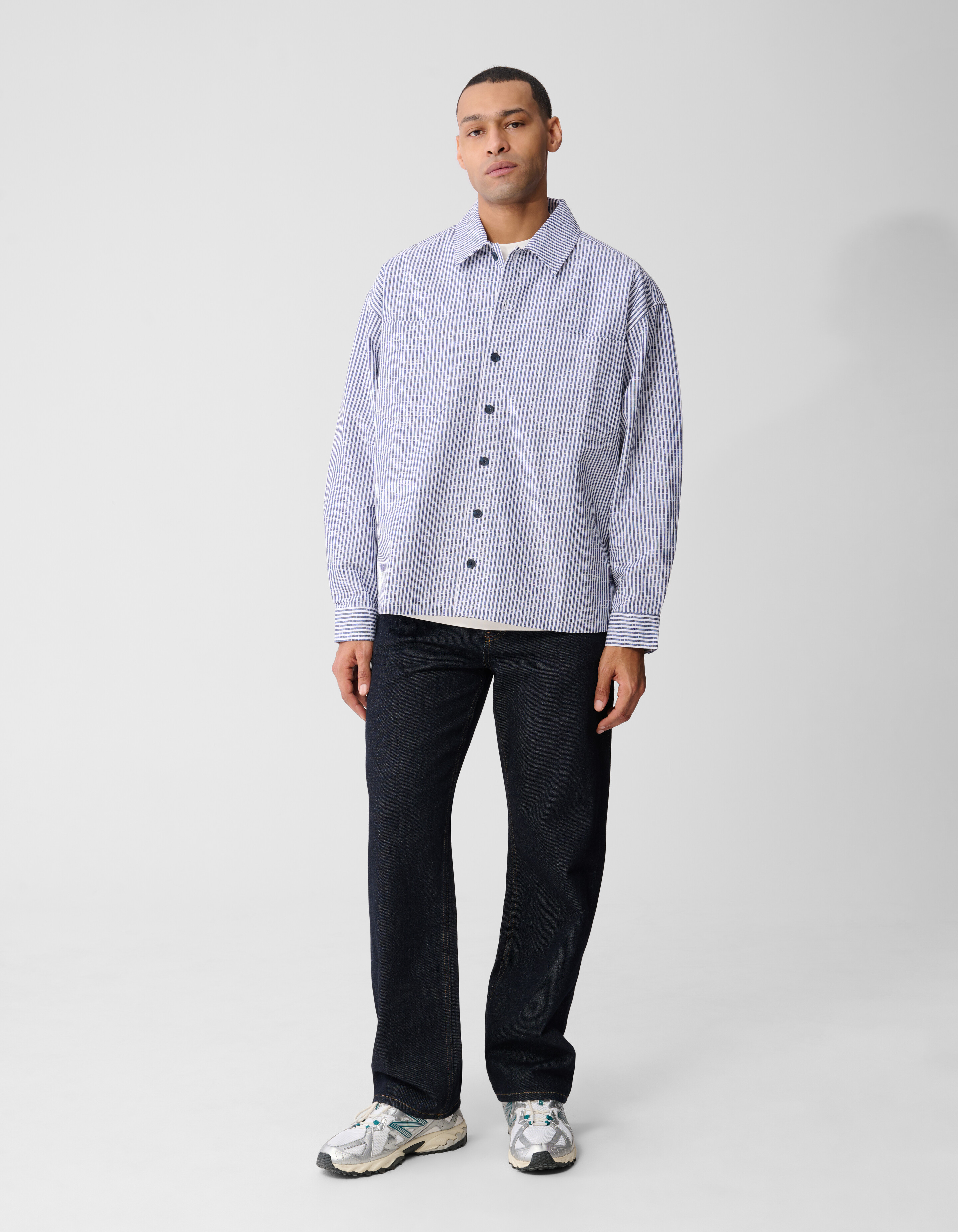 Pinstripe Overshirt Blauw SHOEBY MEN