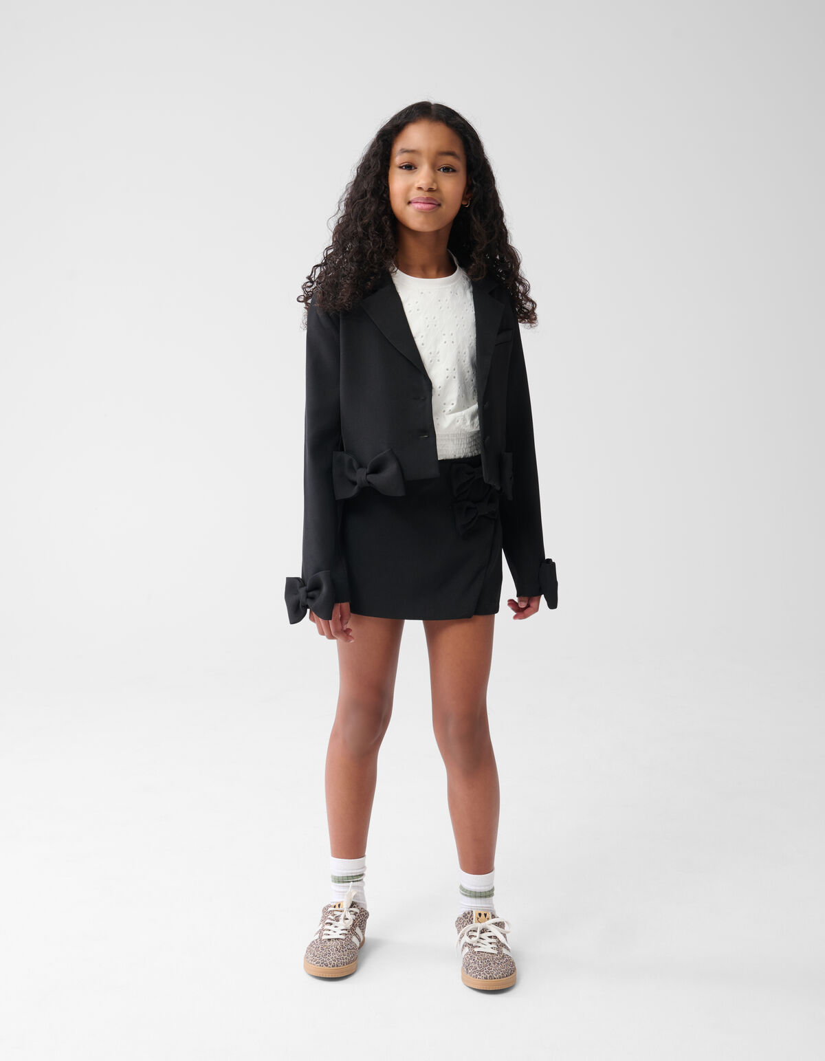Wrap Skort Strik Zwart SHOEBY GIRLS