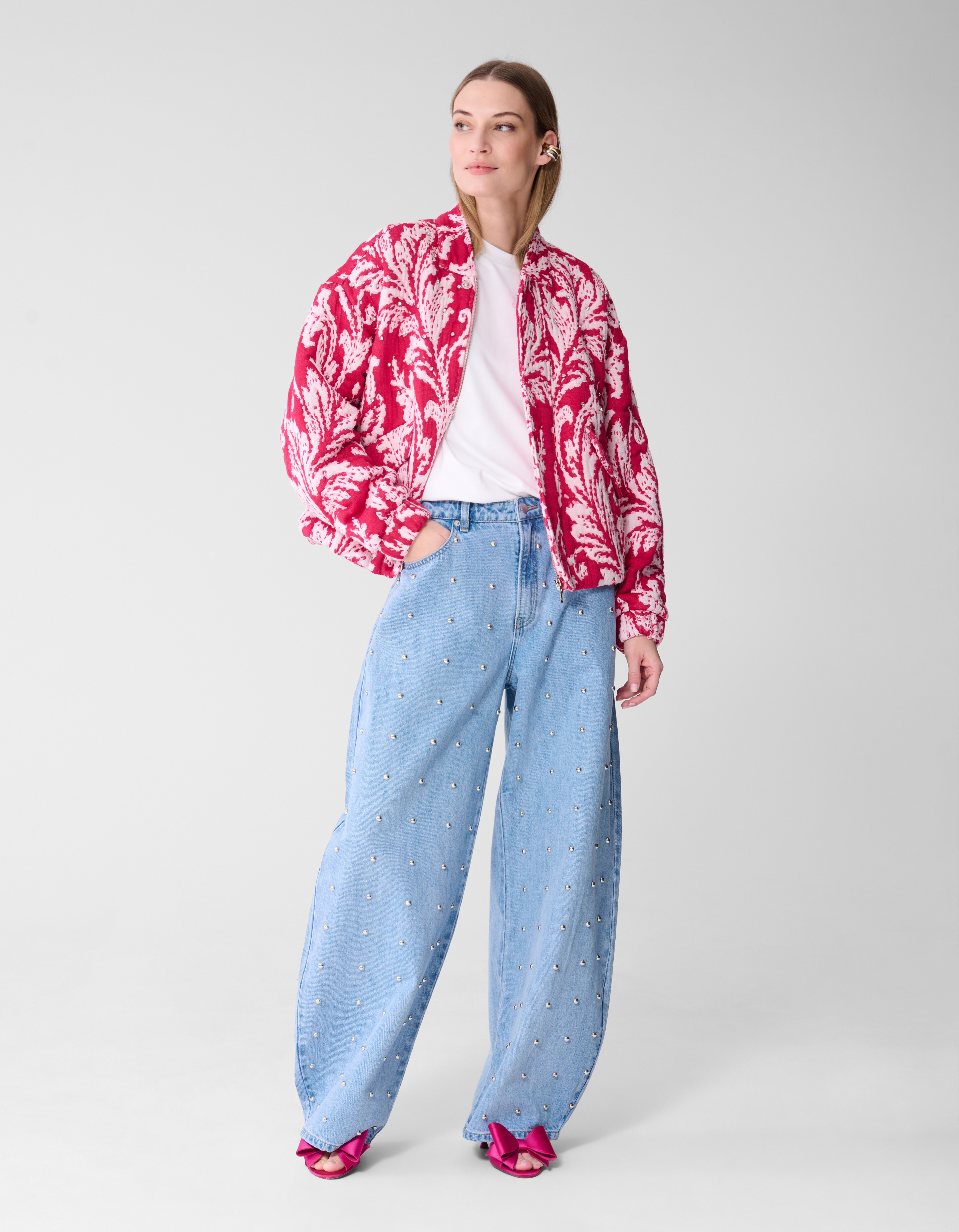 Oversized Jacquard Bomber Jack Roze SHOEBY WOMEN