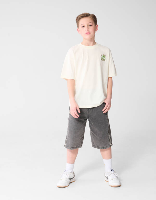 Wave Mode Artwork T-shirt Gebroken Wit SHOEBY BOYS