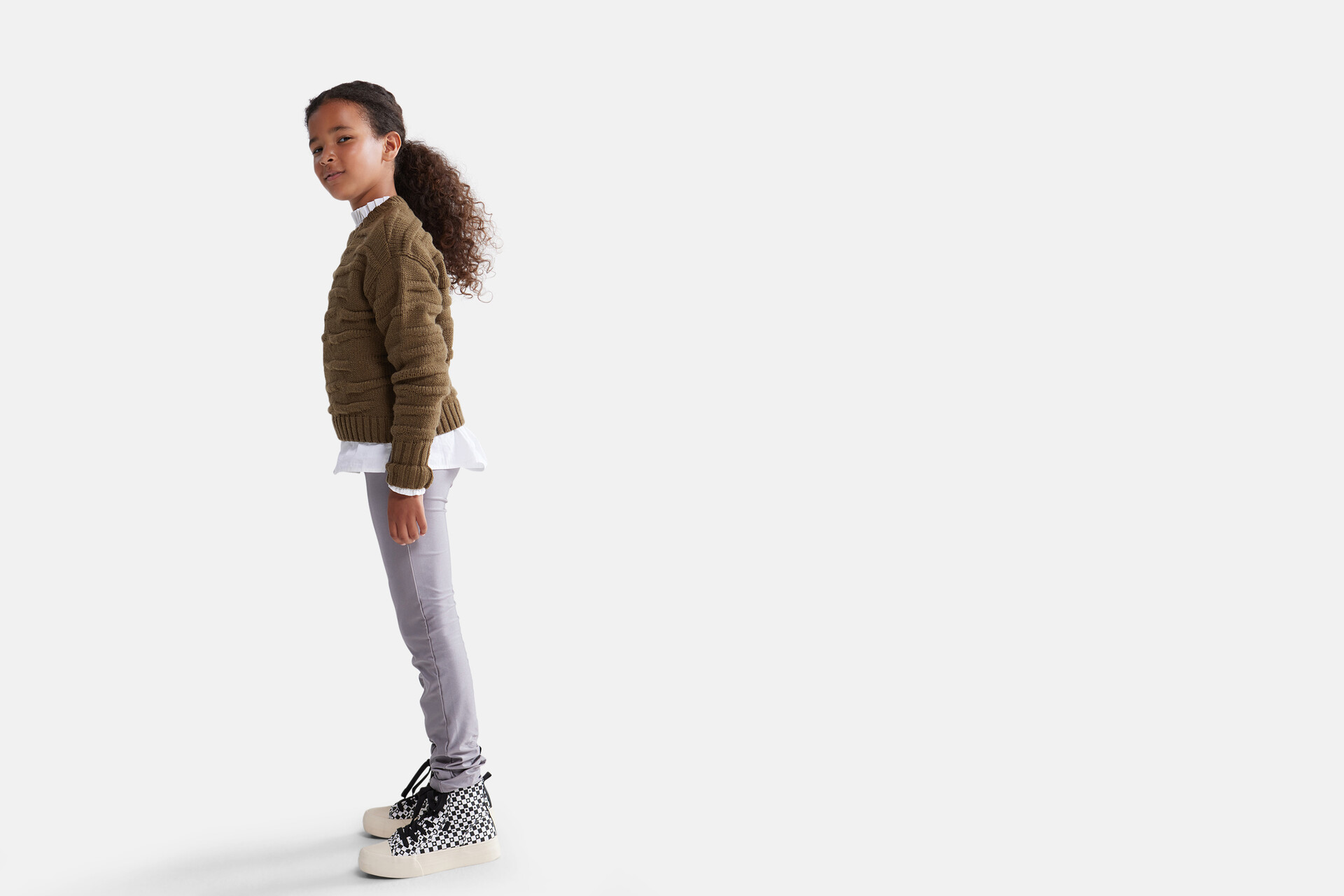 Crinkle Trui Donkergroen SHOEBY GIRLS