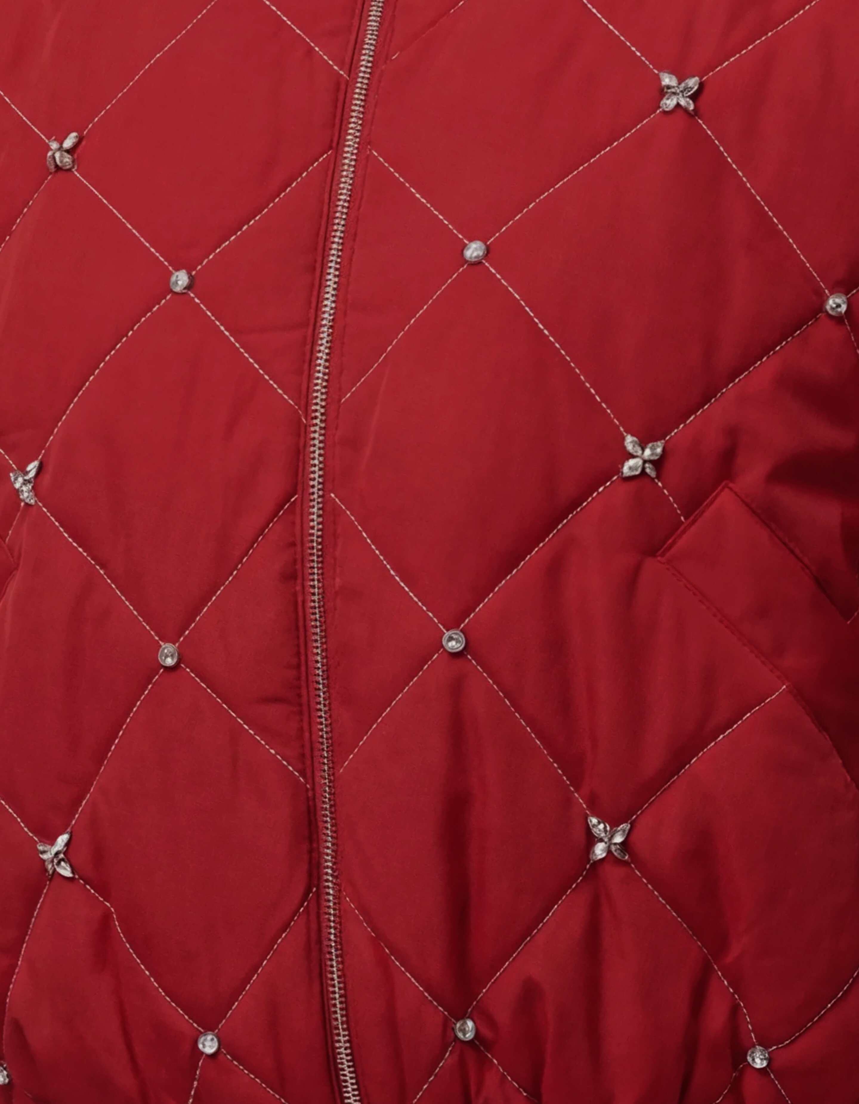 Quilted Strass Bomber Jack Rood SHOEBY WOMEN