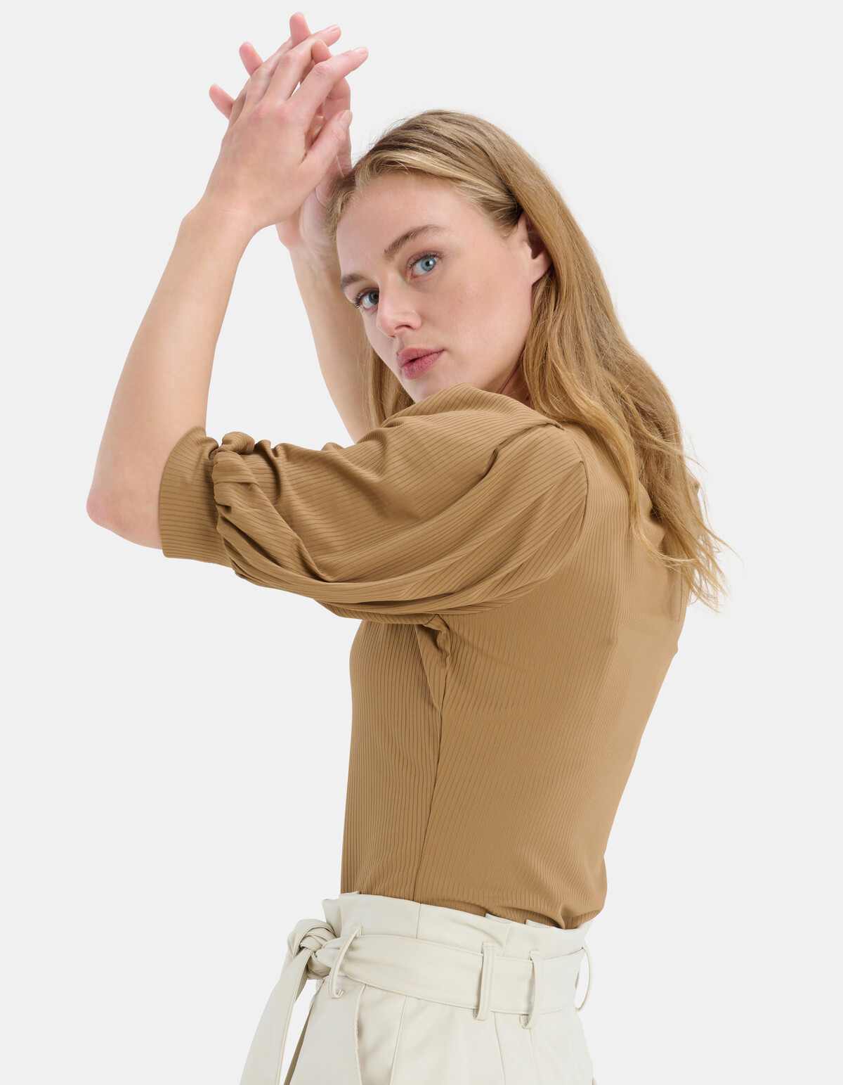 Rib Jersey V Neck T-shirt EKSEPT