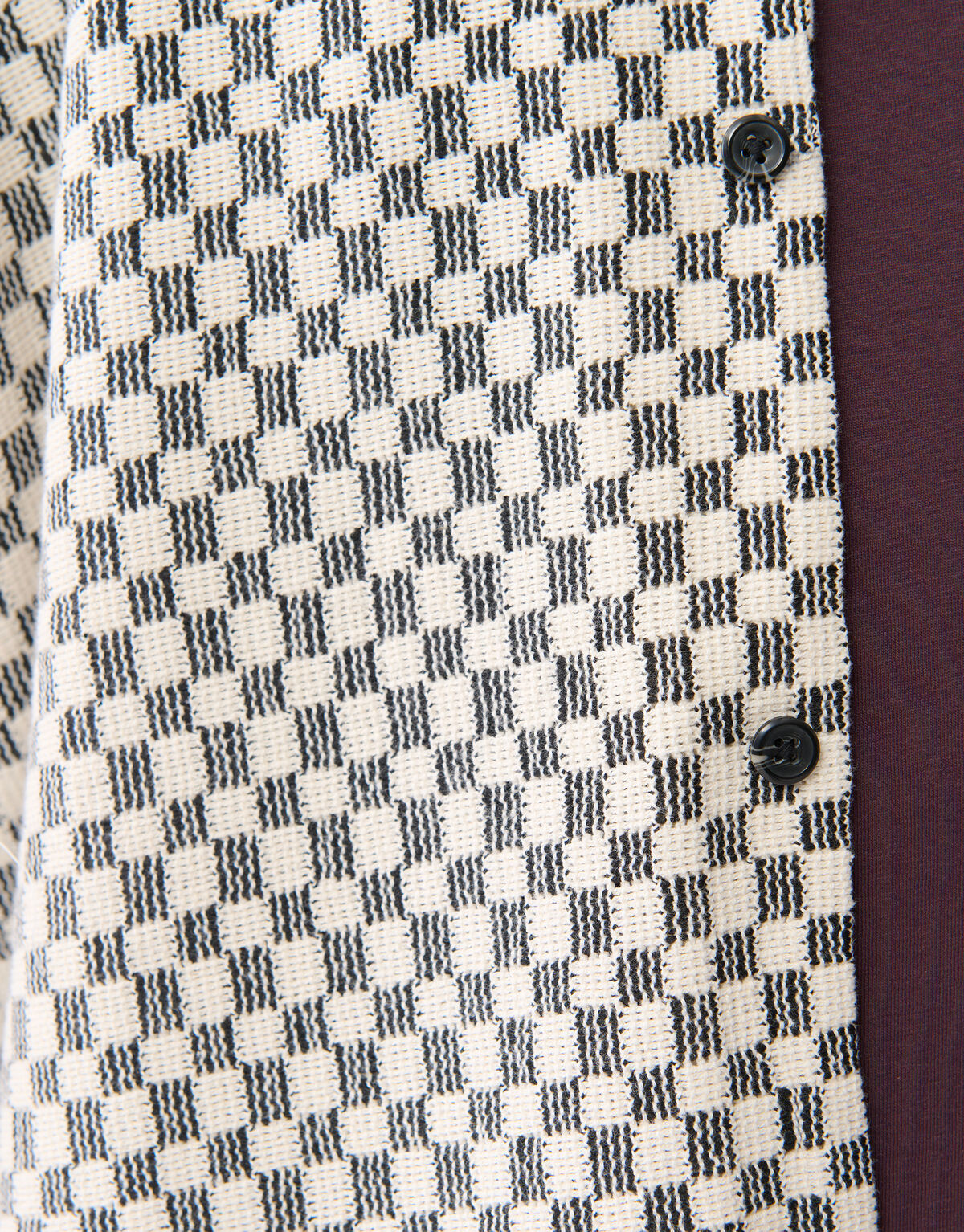 Jacquard Blok Overshirt Zwart SHOEBY MEN