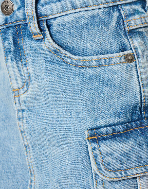 Denim Cargo Rok Blauw SHOEBY GIRLS