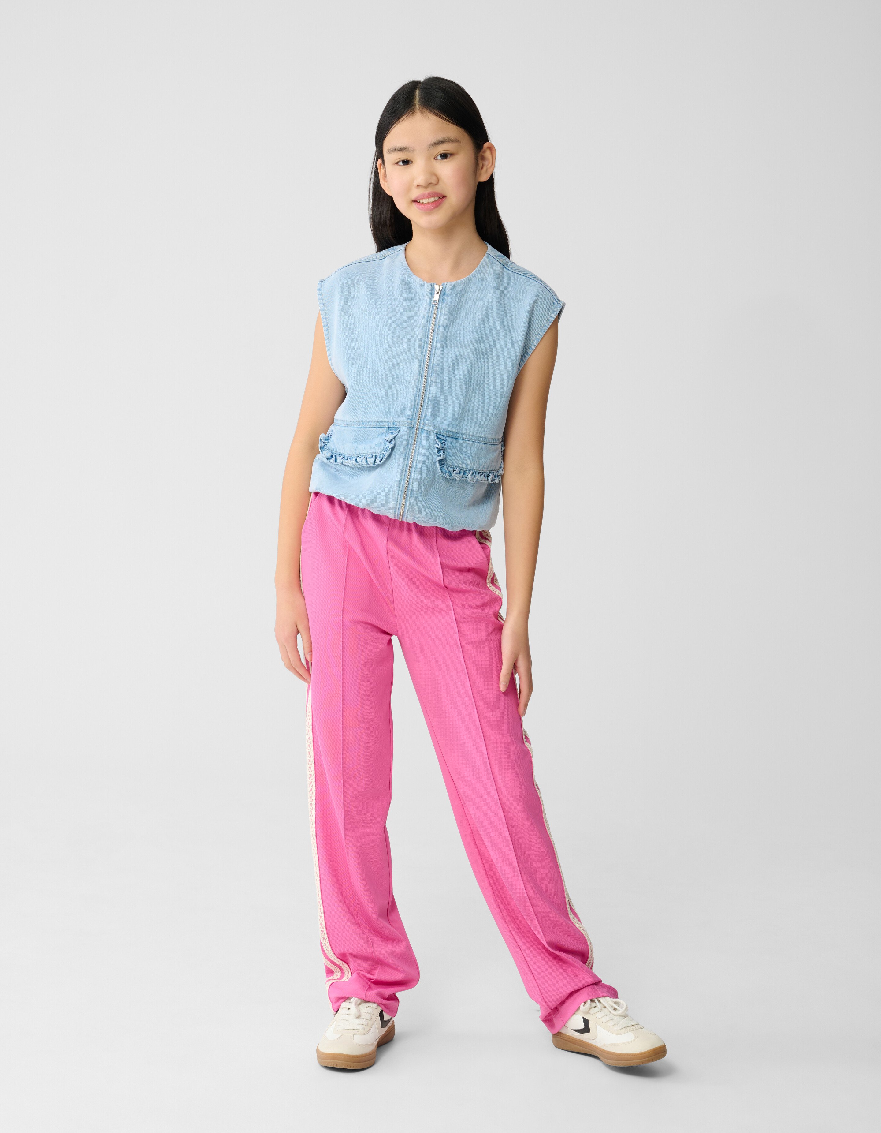 Sporty Wide Leg Broek Roze SHOEBY GIRLS