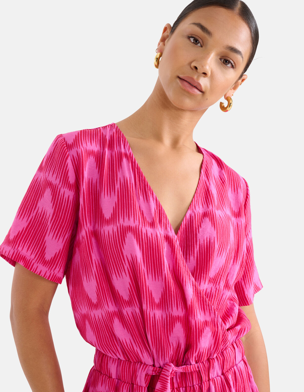 Grafische Print Jumpshort Roze SHOEBY WOMEN