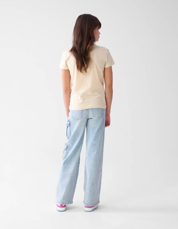 Cargo Straight Fit Jeans Bleached SHOEBY GIRLS