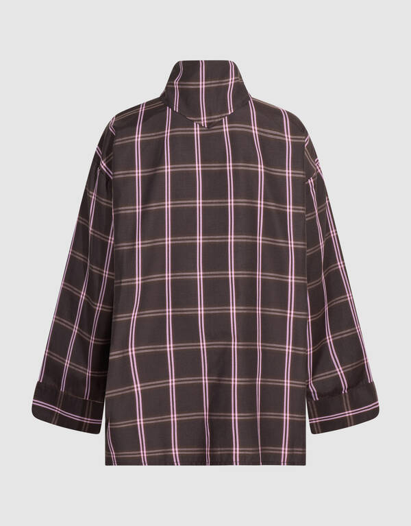Relaxed Ruiten Scarf Blouse Donkerbruin SHOEBY GIRLS