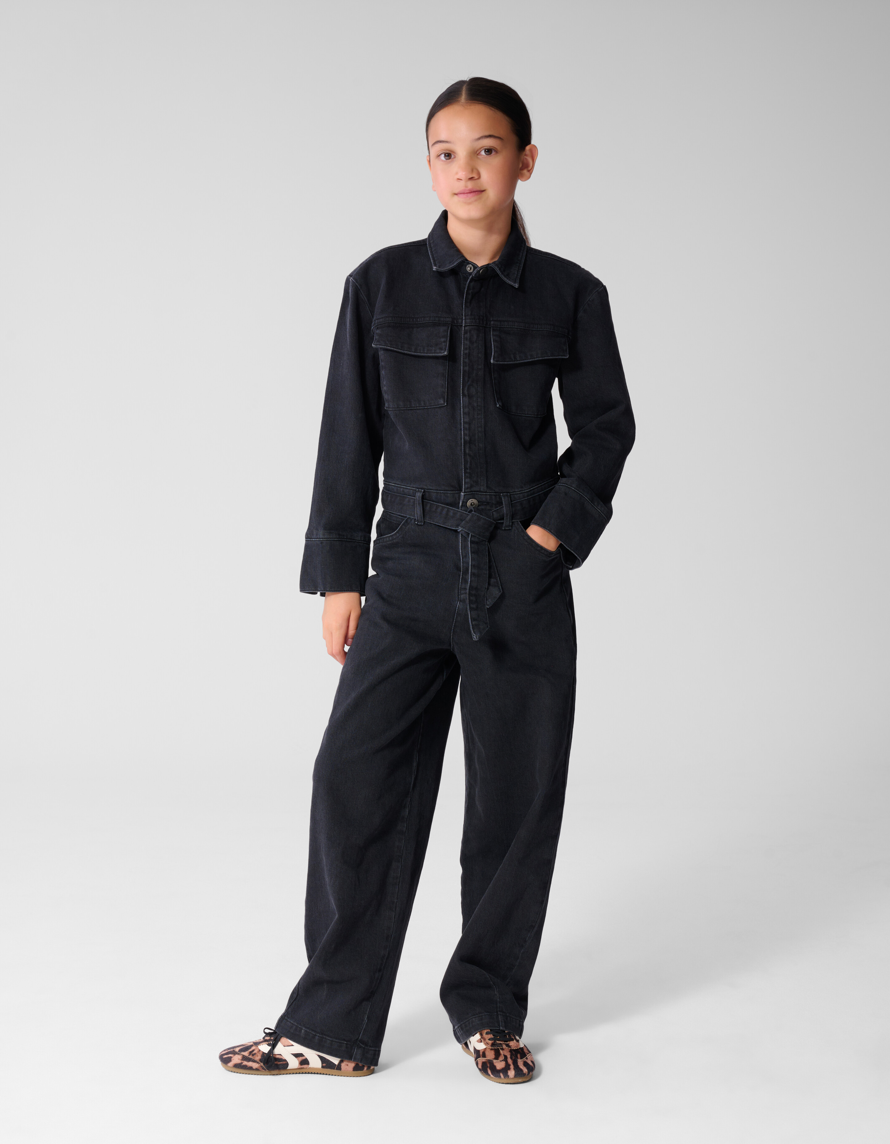 Denim Jumpsuit Zwart SHOEBY GIRLS