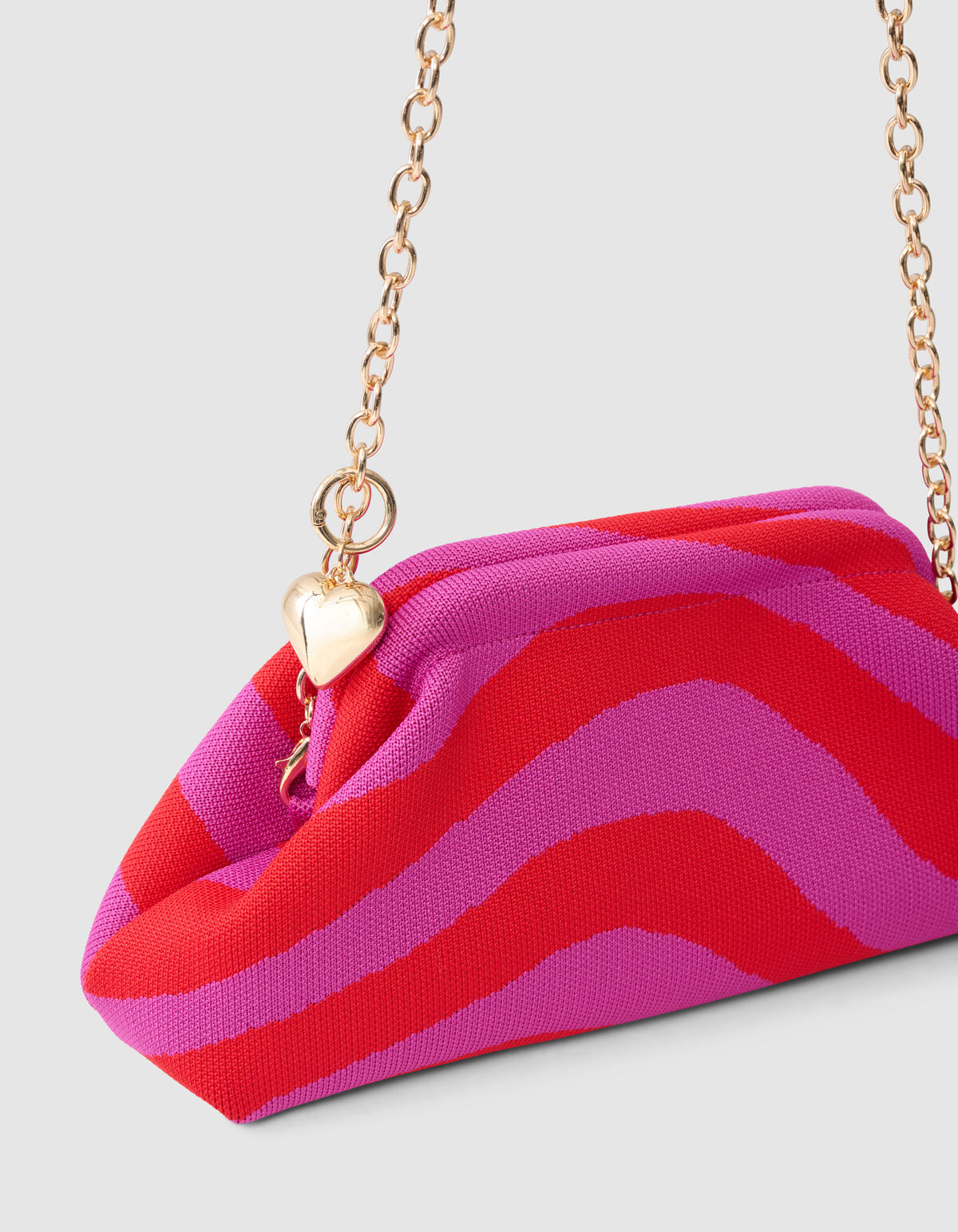 Knitted Clutch Tas Rood SHOEBY ACCESSOIRES
