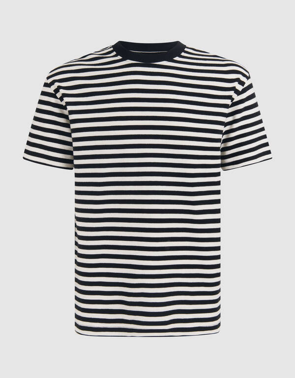 Gestreept T-shirt Gebroken Wit SHOEBY MEN