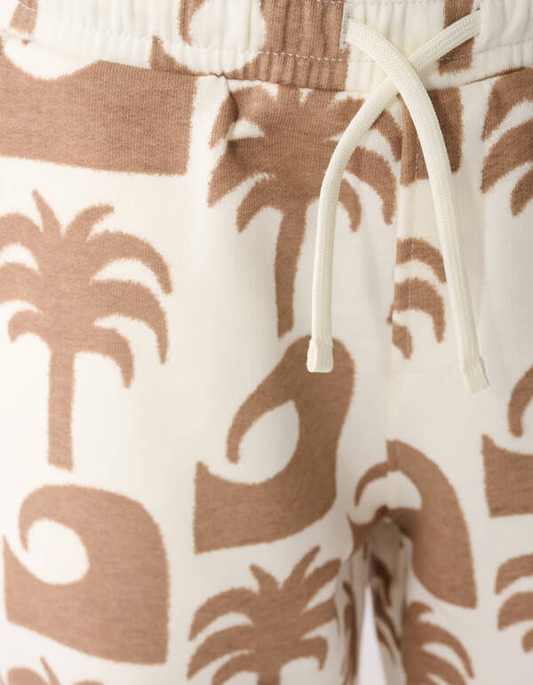 Palm Print Short Gebroken Wit SHOEBY BOYS