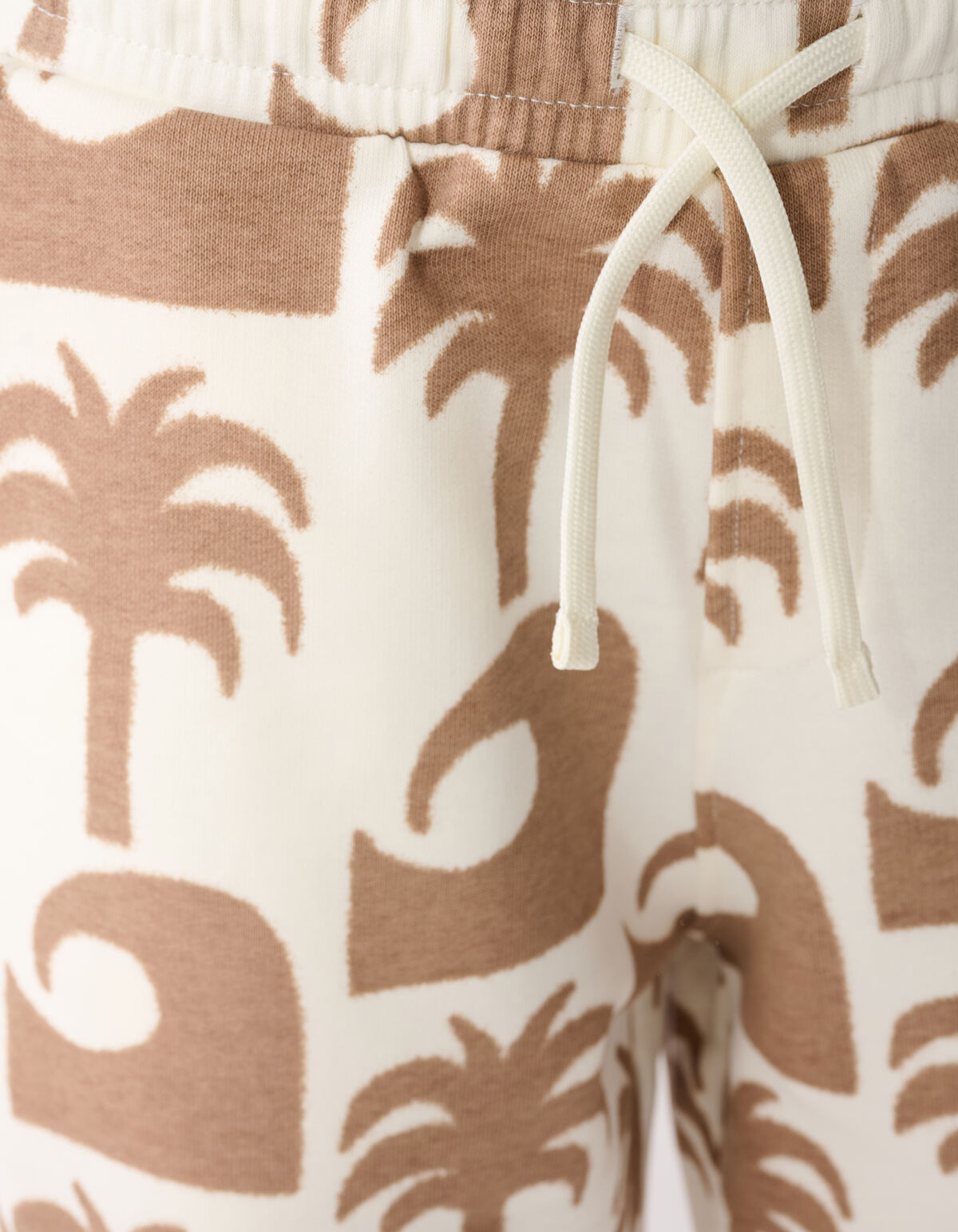 Palm Print Short Gebroken Wit SHOEBY BOYS