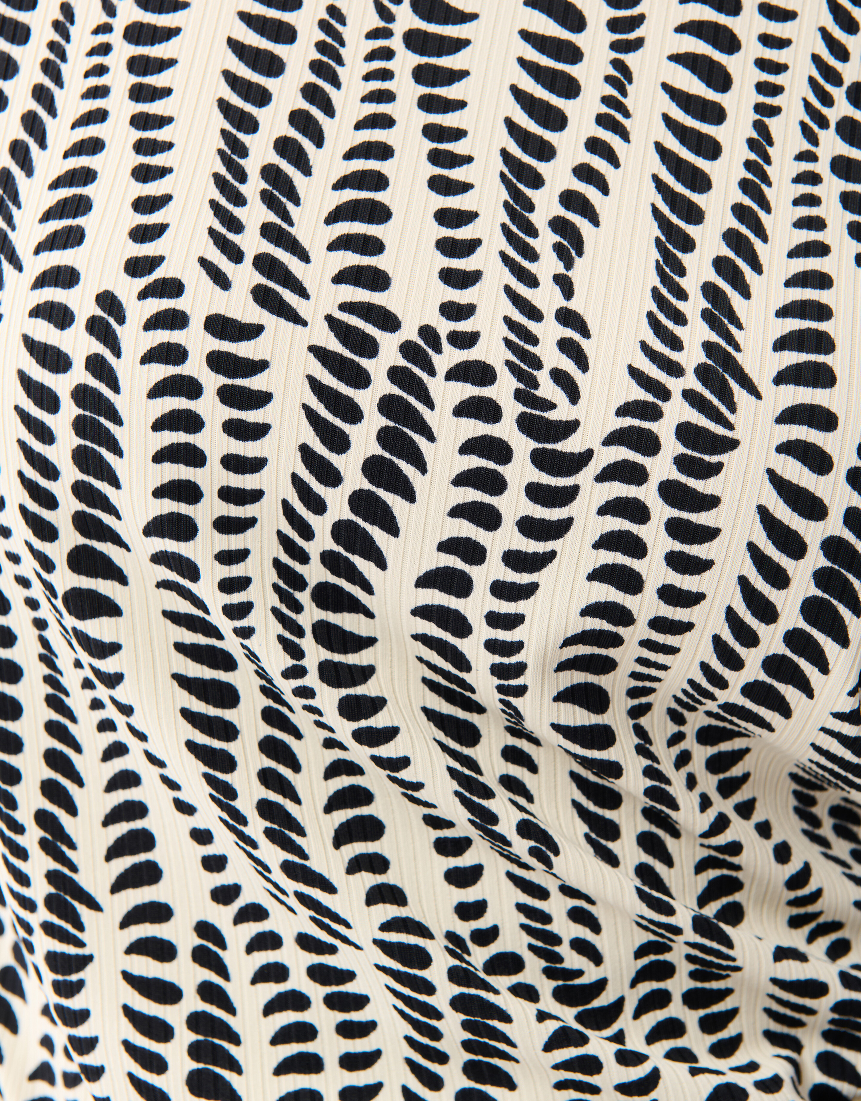 Printed Jersey Rib Top Wit SHOEBY WOMEN