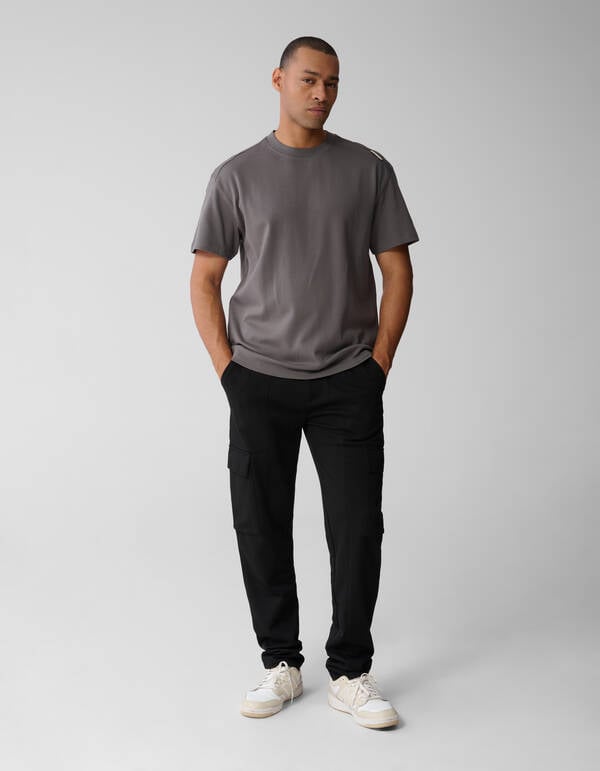 Label T-shirt Donkergroen SHOEBY MEN