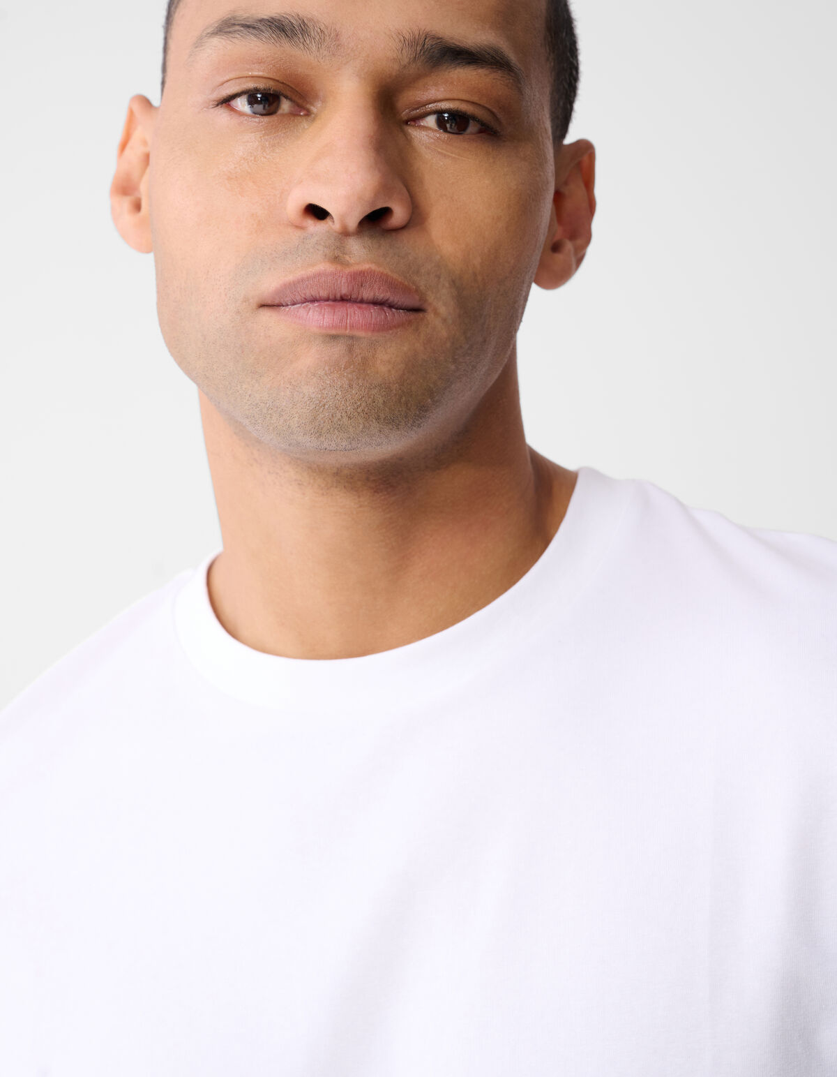 Basis T-shirt Wit SHOEBY MEN