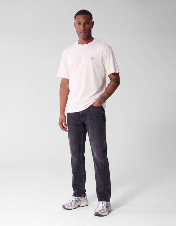 Slim Straight Fit Jeans Donkergrijs L34 SHOEBY MEN