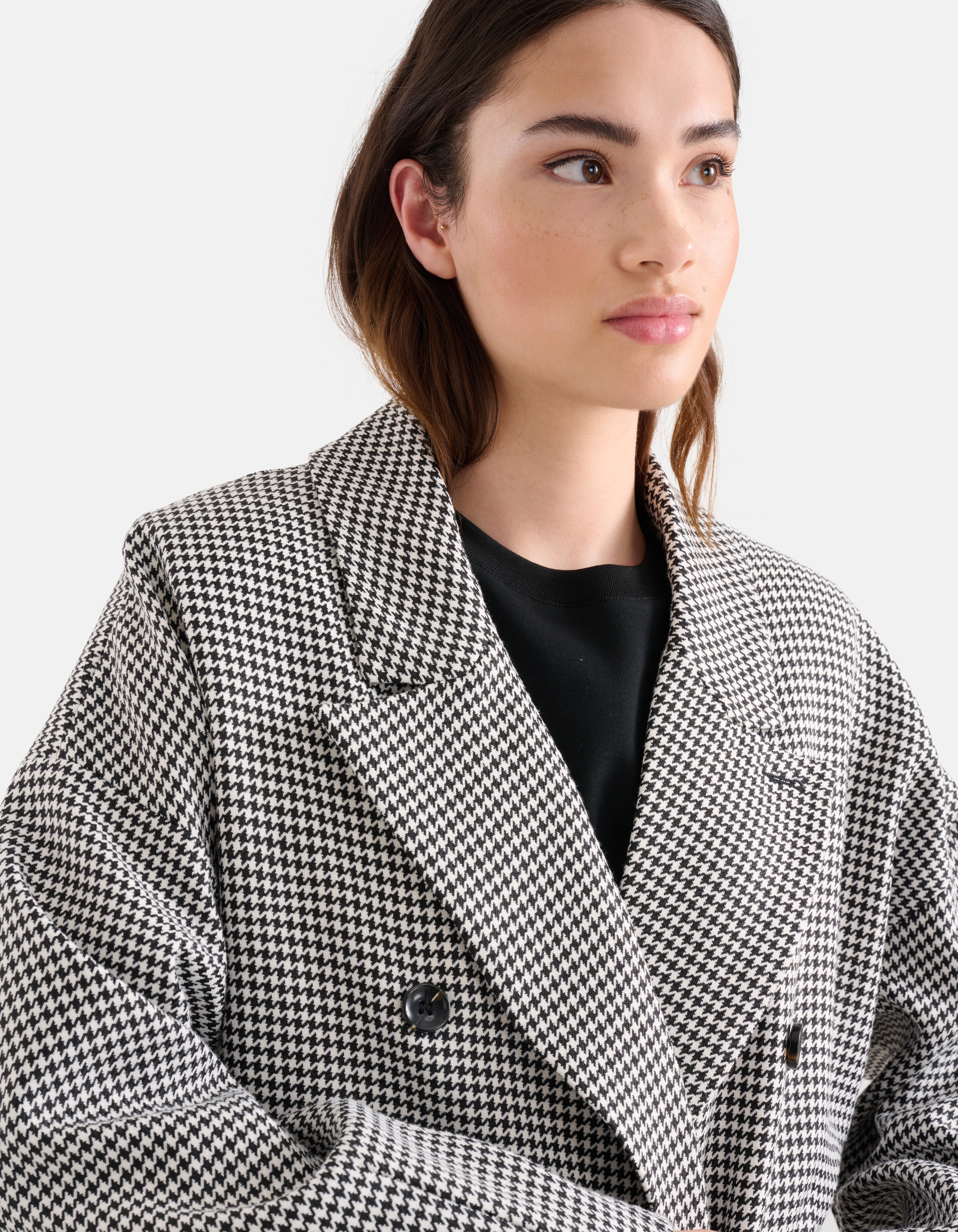 Pied-De-Poule Blazer Zwart/Wit SHOEBY WOMEN