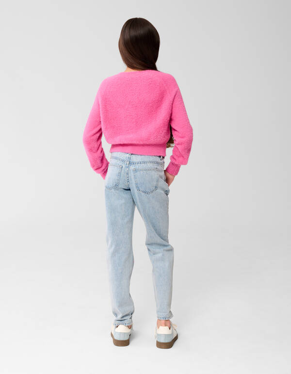 Harig Strik Vest Roze SHOEBY GIRLS