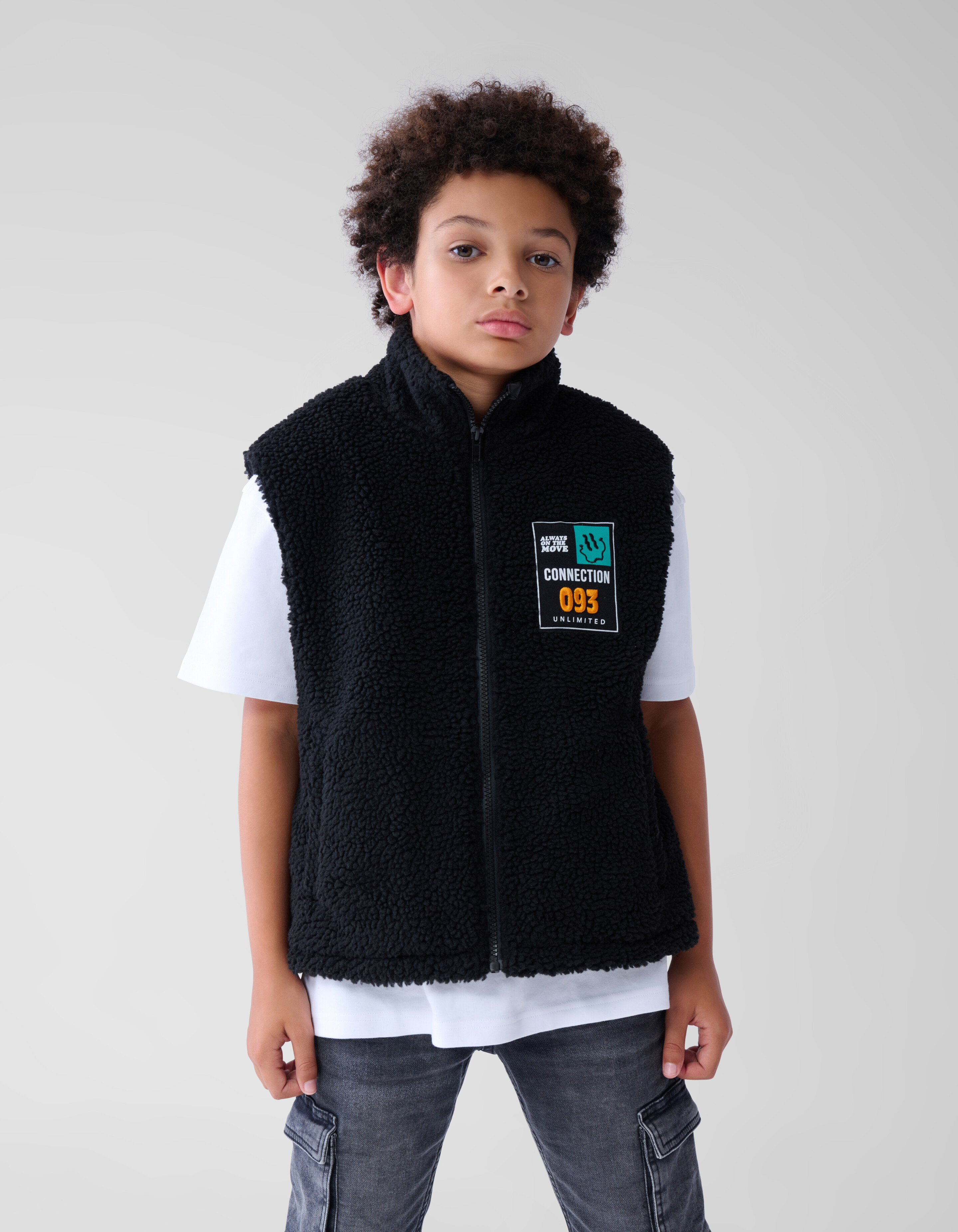 Teddy Bodywarmer Zwart SHOEBY BOYS