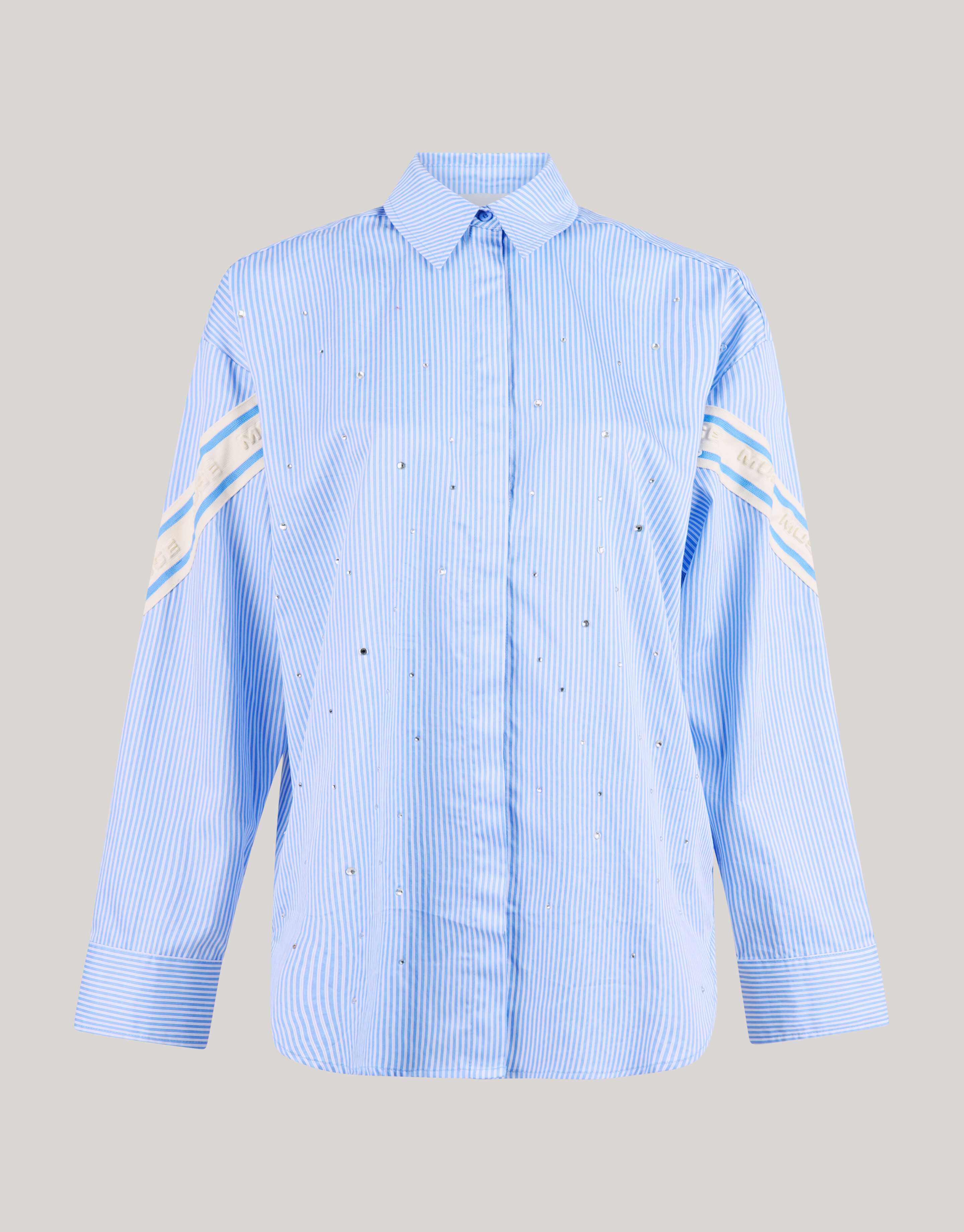 Pinstripe Strass Blouse Lichtblauw SHOEBY WOMEN