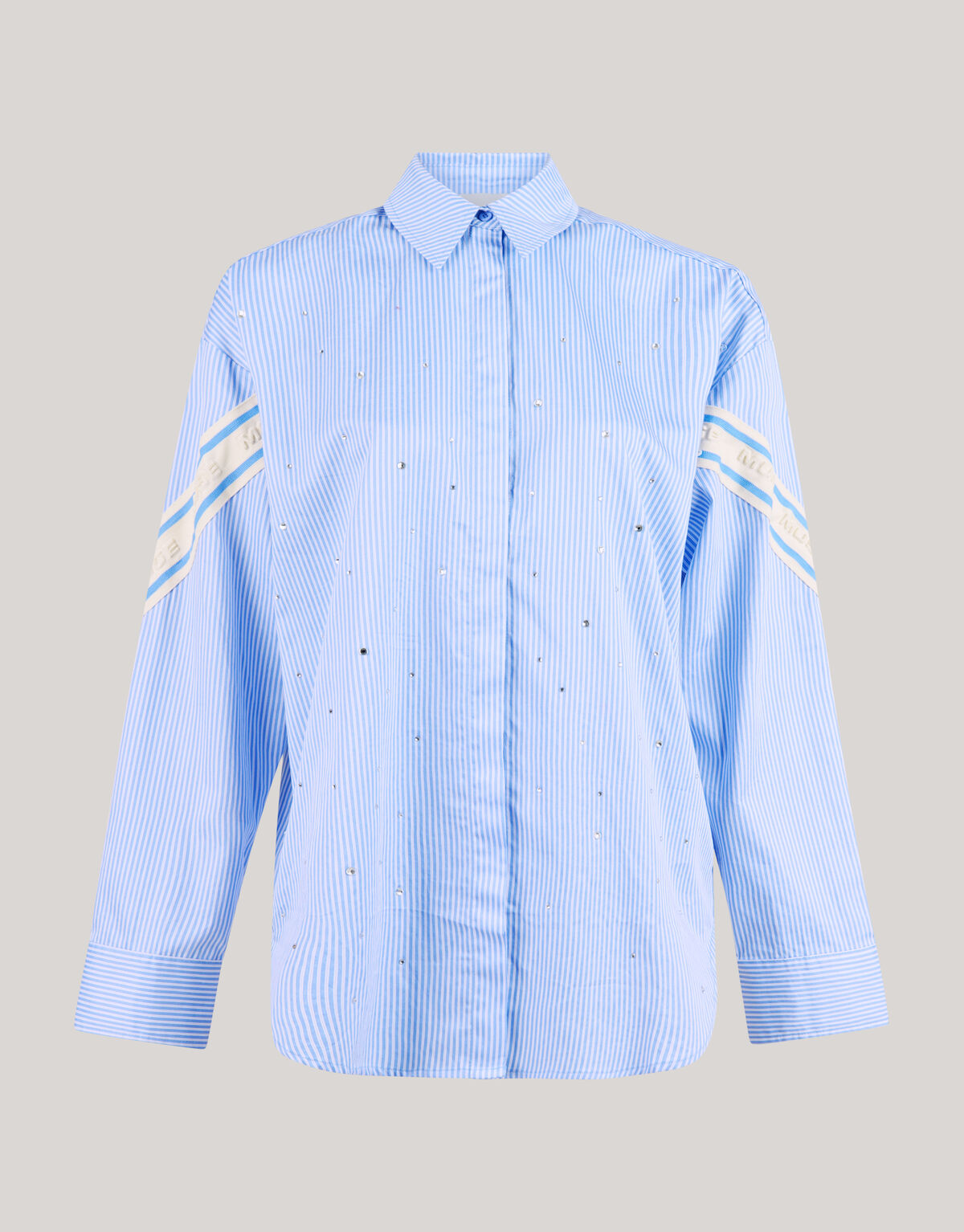 Pinstripe Strass Blouse Lichtblauw SHOEBY WOMEN
