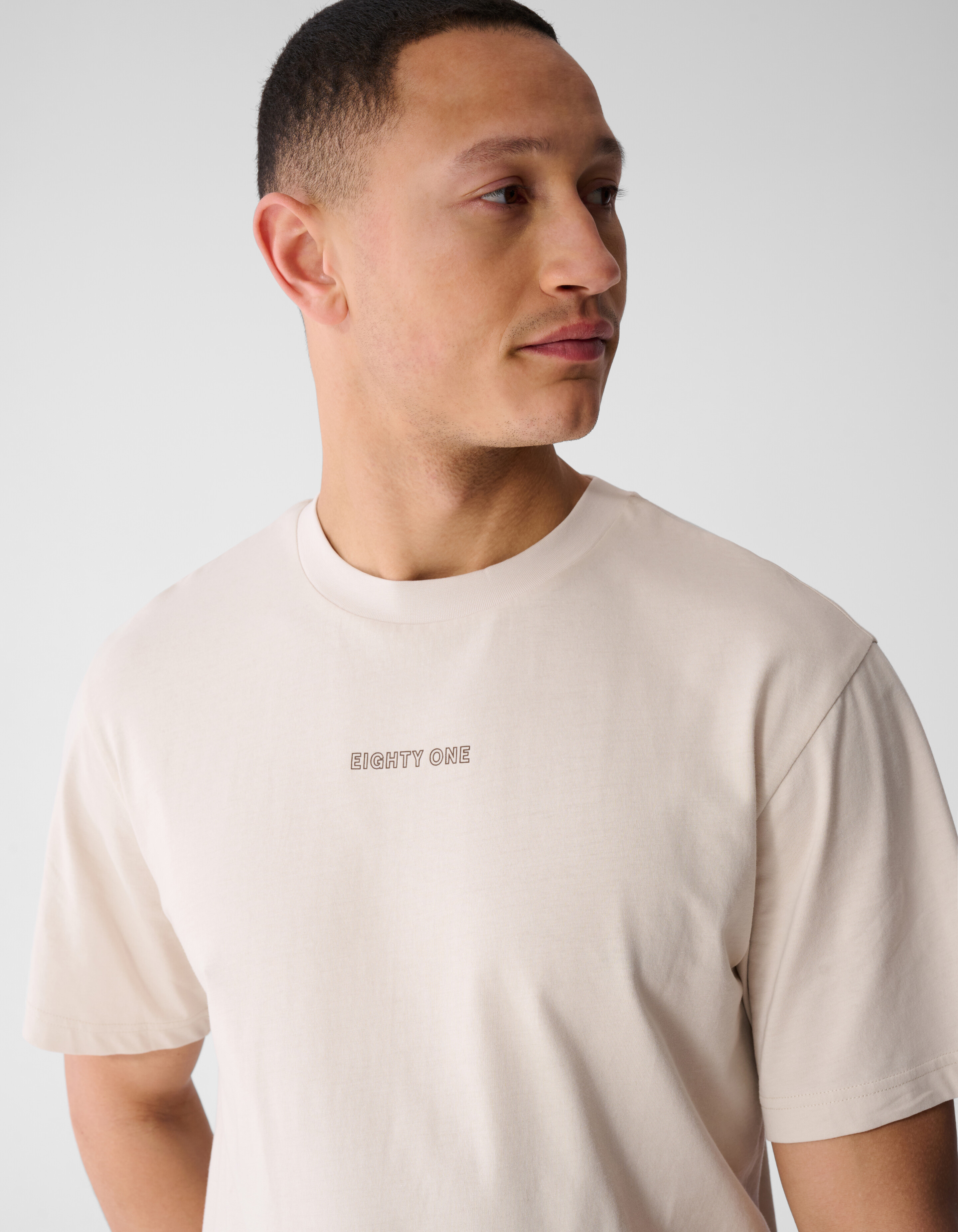 Eighty One T-shirt Lichtgrijs SHOEBY MEN