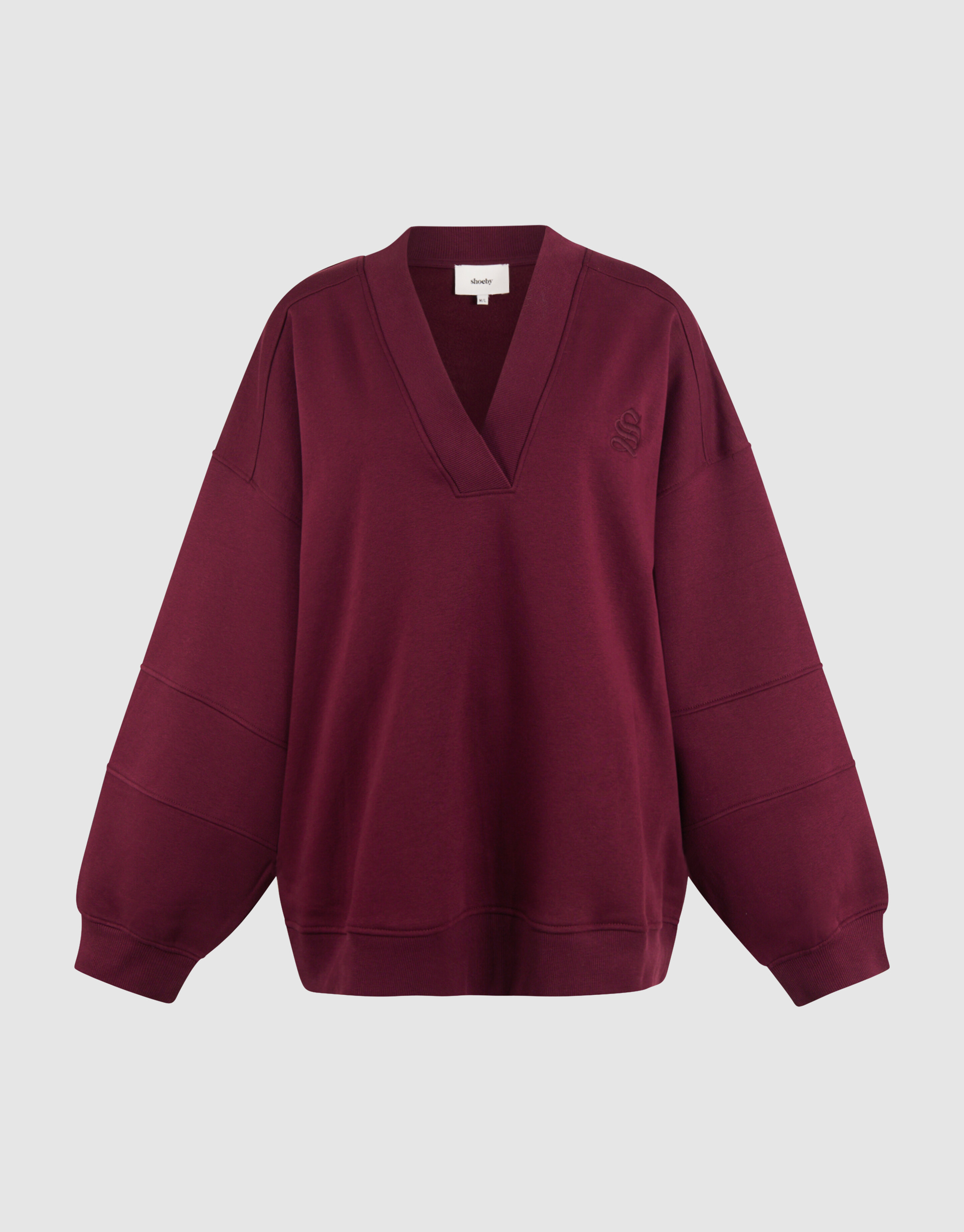 Varsity Logo Sweater Donkerrood SHOEBY WOMEN