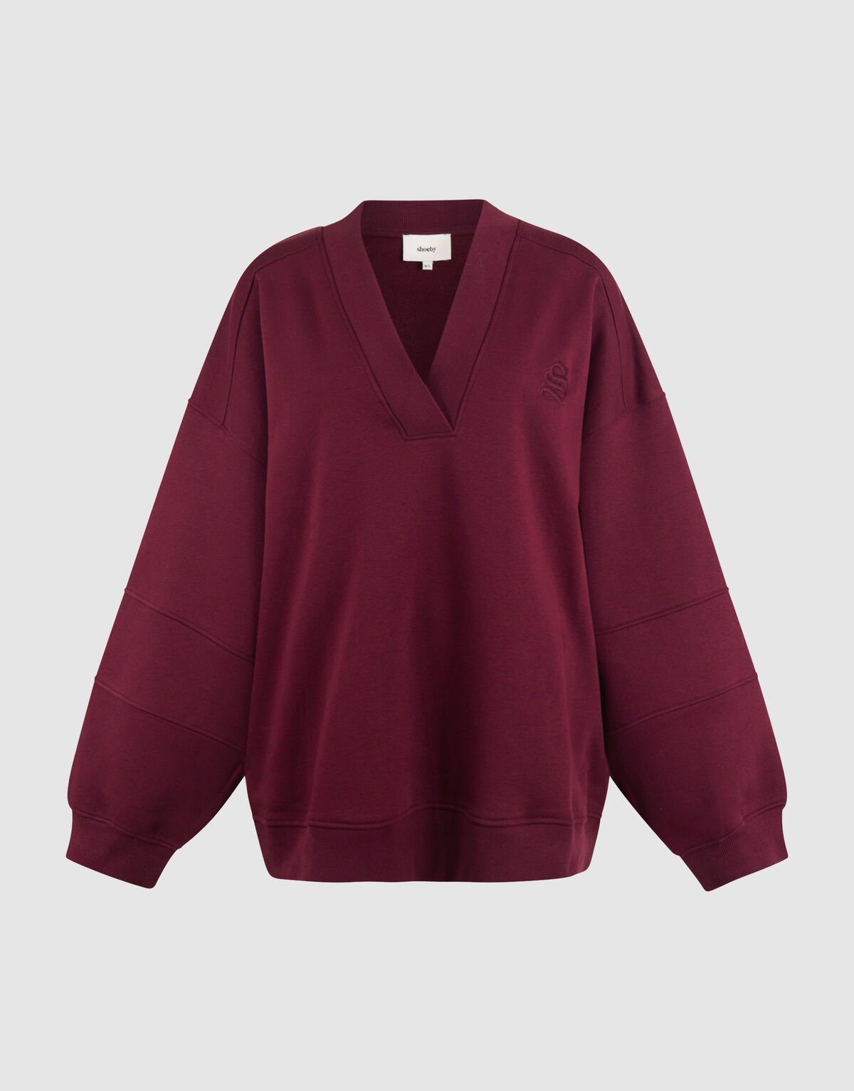 Varsity Logo Sweater Donkerrood SHOEBY WOMEN