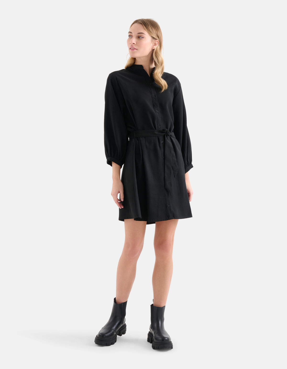 Ceintuur Jurk Zwart SHOEBY WOMEN