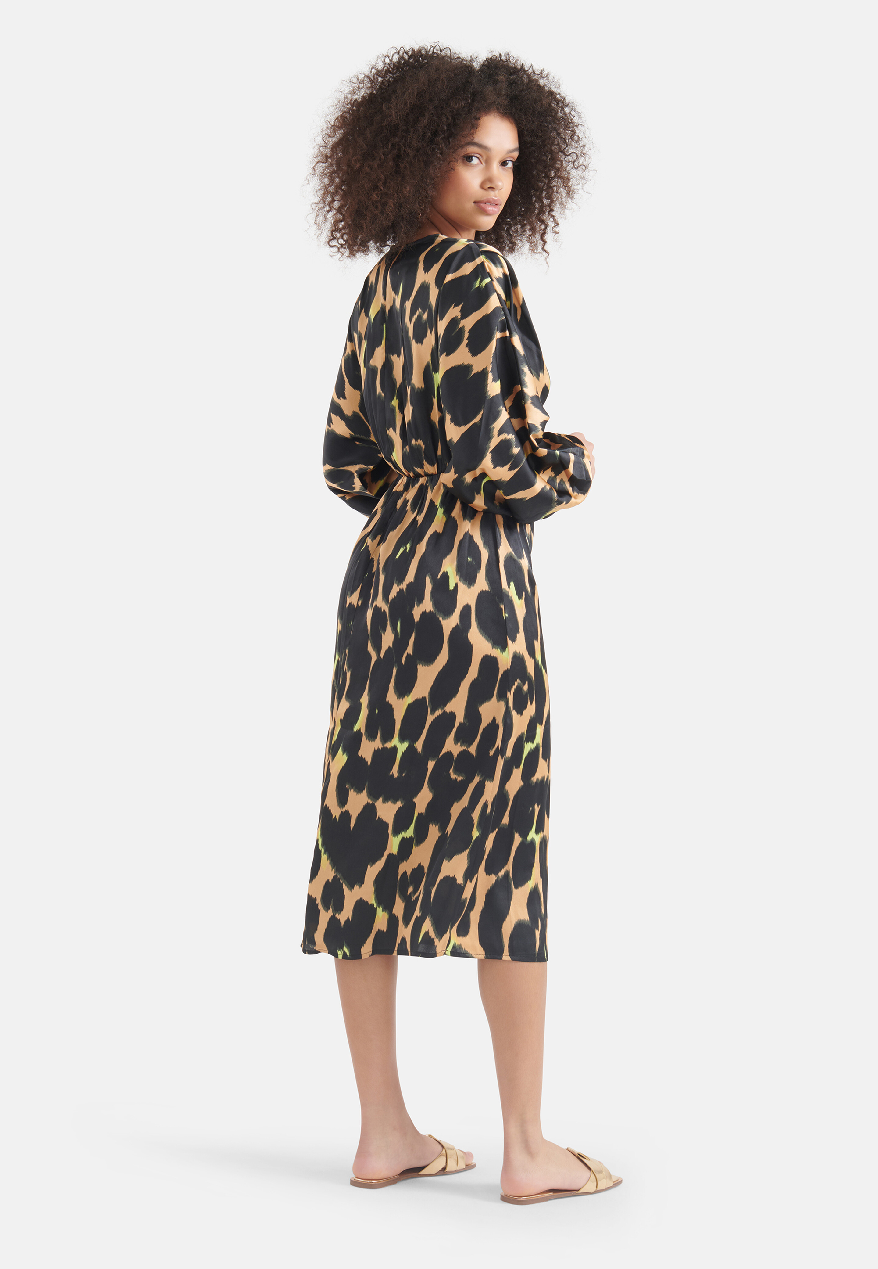 Leopard Maxi Jurk Bruin SHOEBY WOMEN