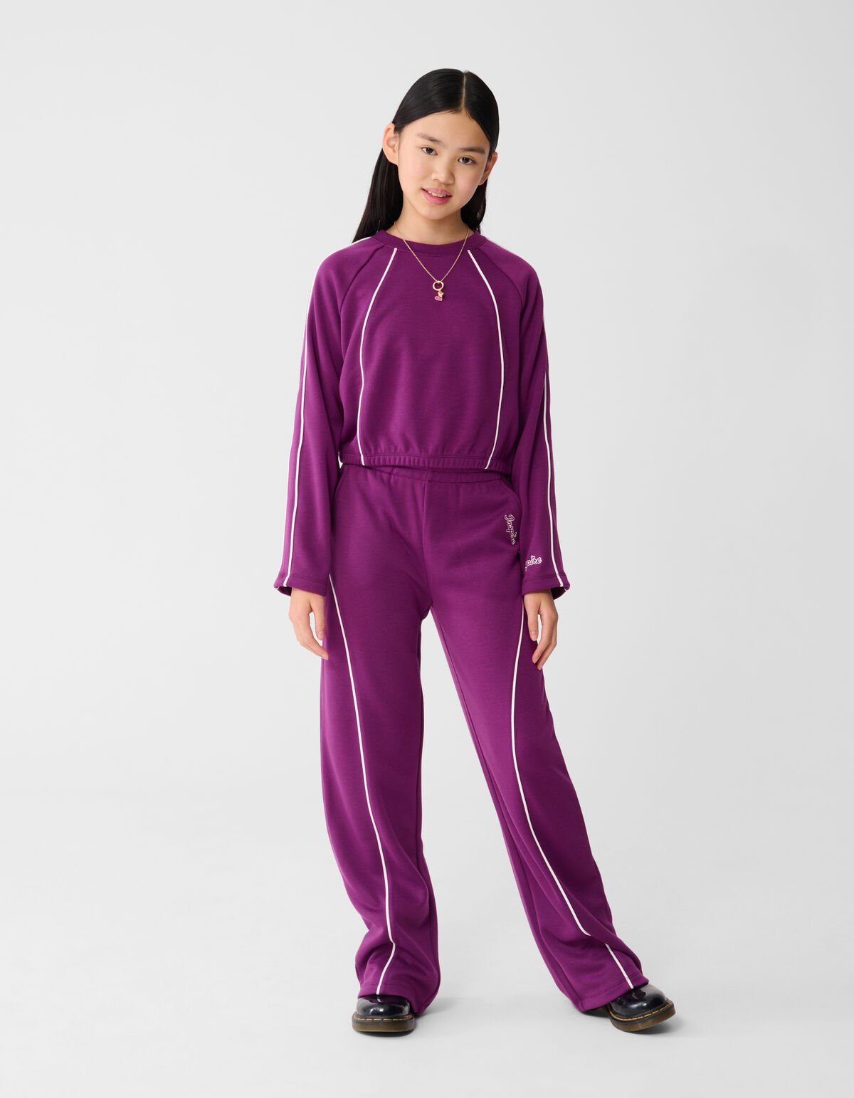 Piping Wide Leg Fit Broek Paars SHOEBY GIRLS