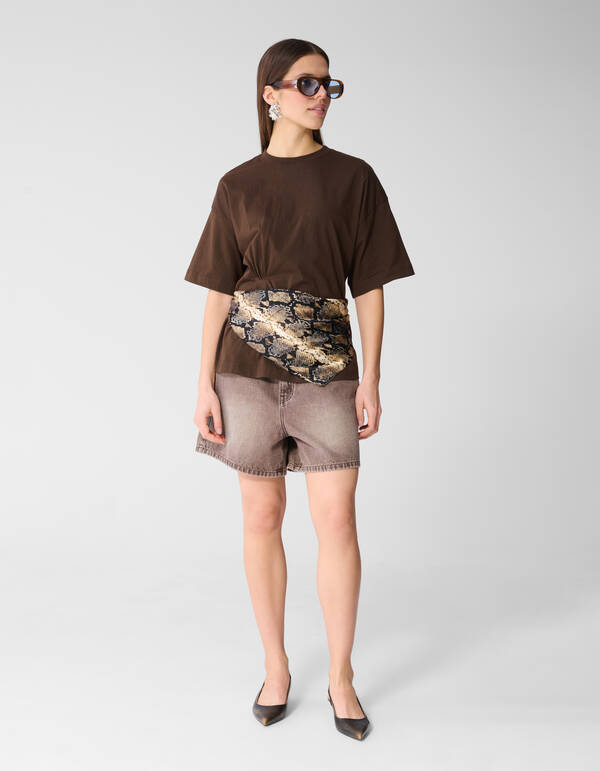 Knot T-shirt Bruin SHOEBY WOMEN