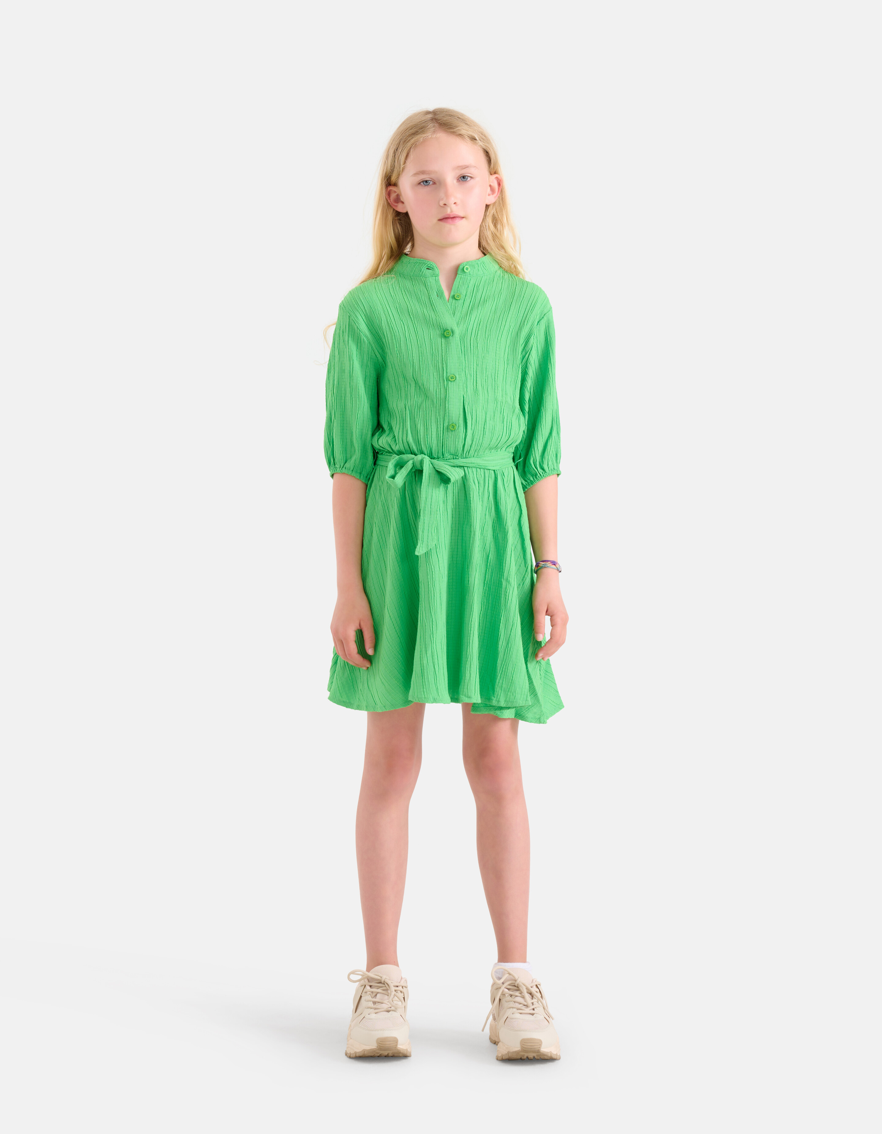 Plisse Jurk Groen SHOEBY GIRLS