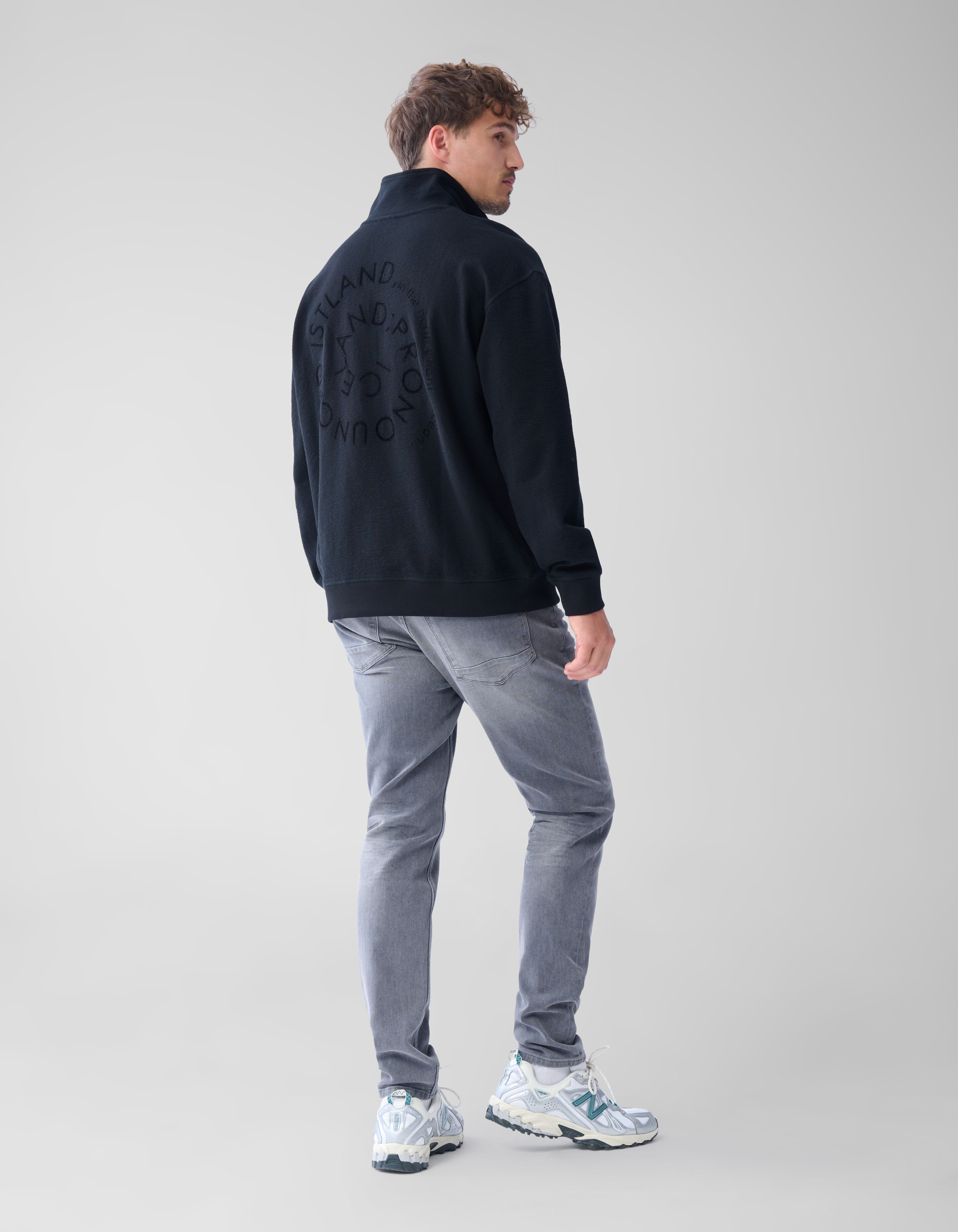 Zipper Sweater Zwart SHOEBY MEN