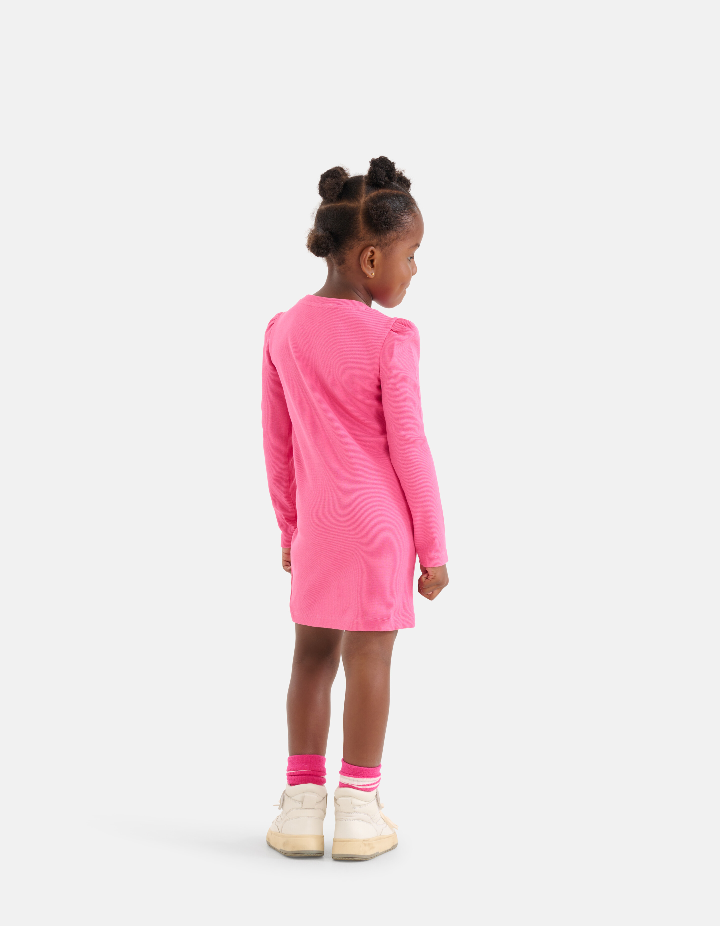 Rib Jurk Roze SHOEBY GIRLS