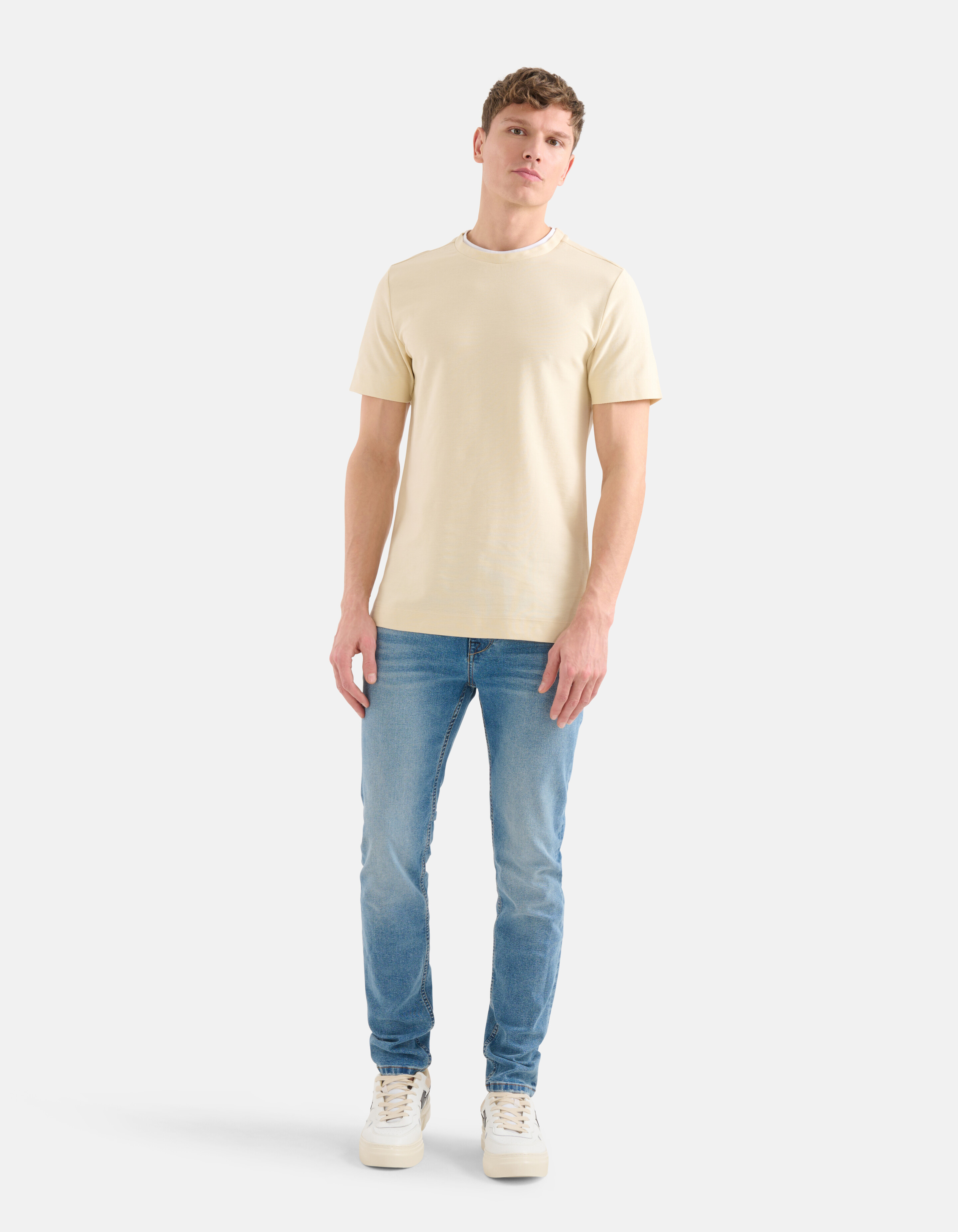 Double Layer T-shirt Beige SHOEBY MEN