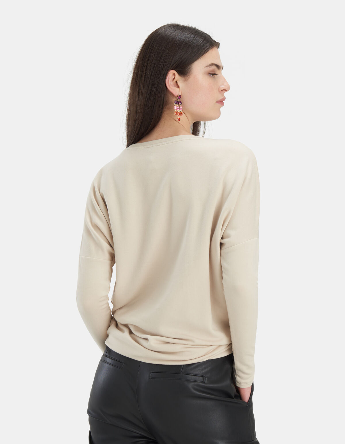 Basis Oversized Top Gebroken Wit EKSEPT