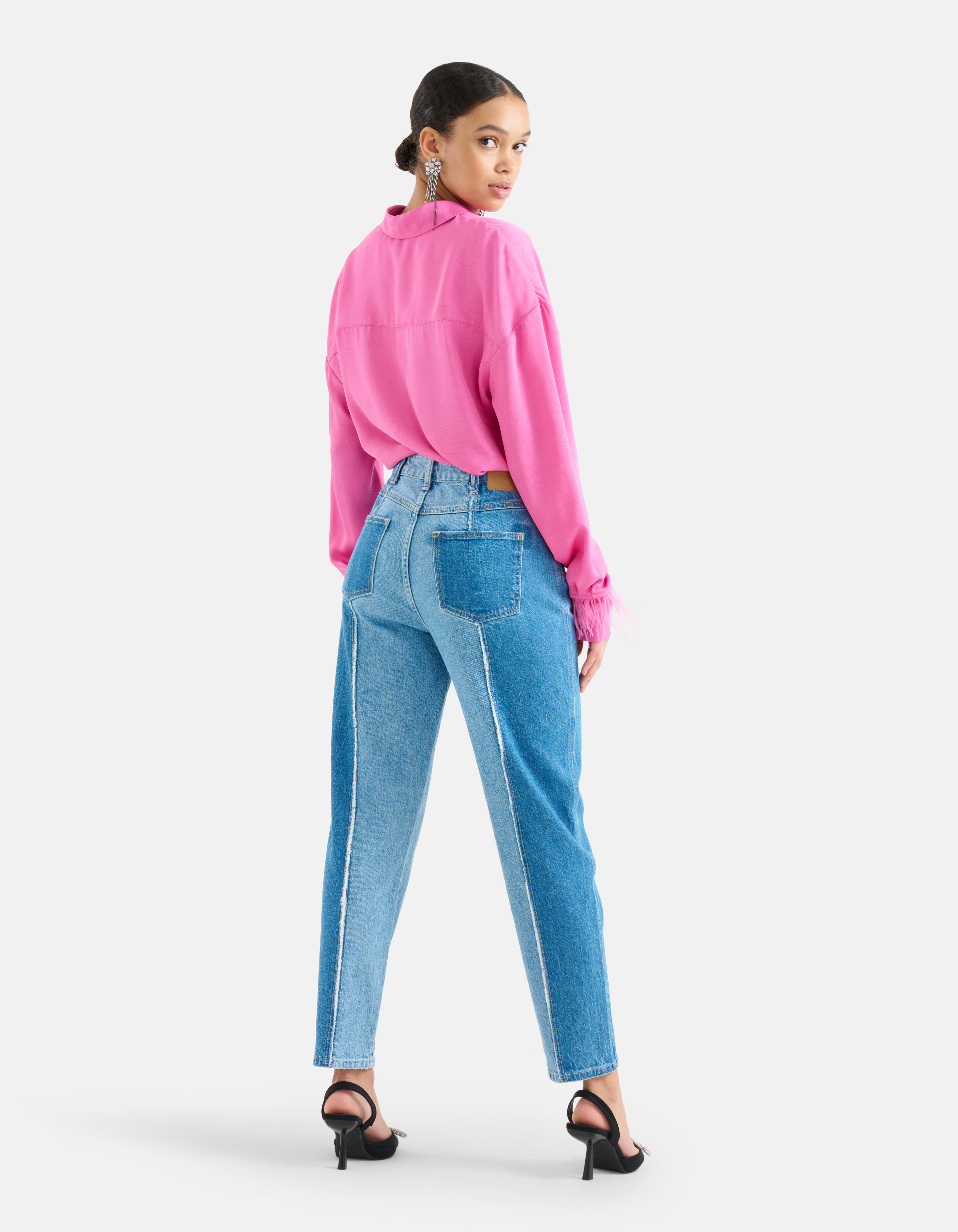 Two Tone Denim Jeans L28 Mediumstone SHOEBY WOMEN