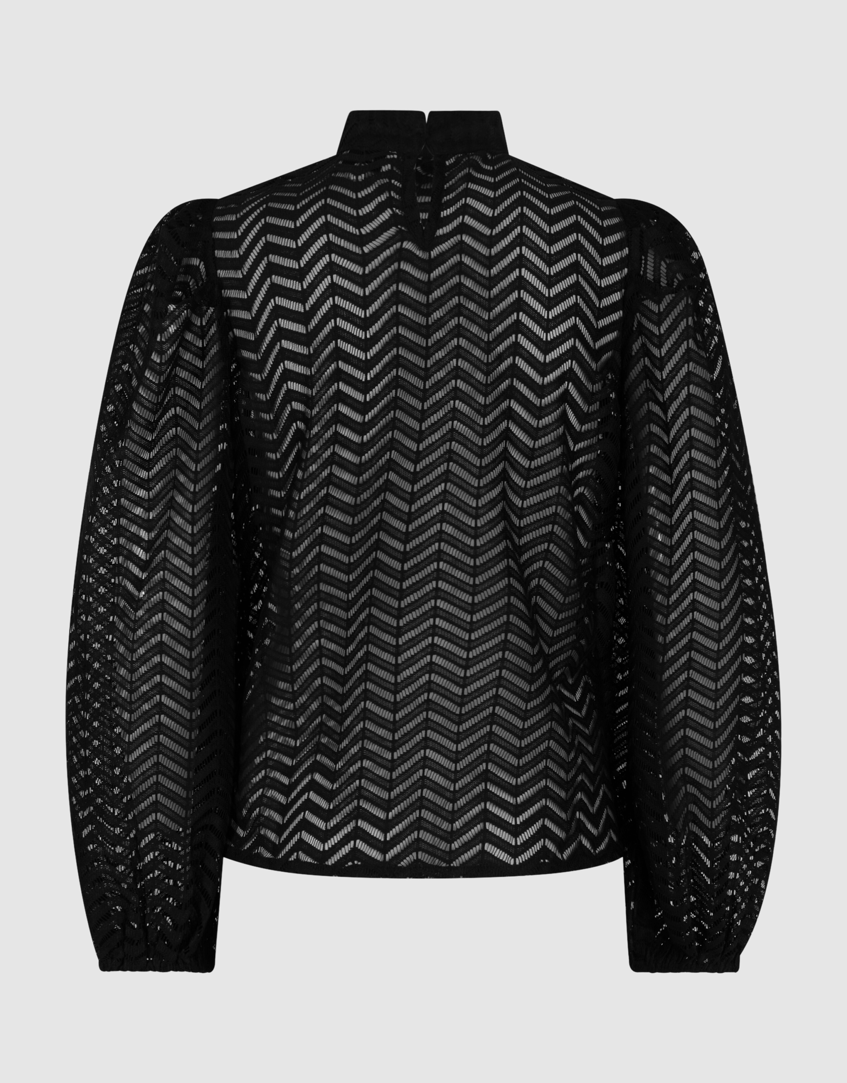 Zigzag Kanten Blouse Zwart SHOEBY WOMEN