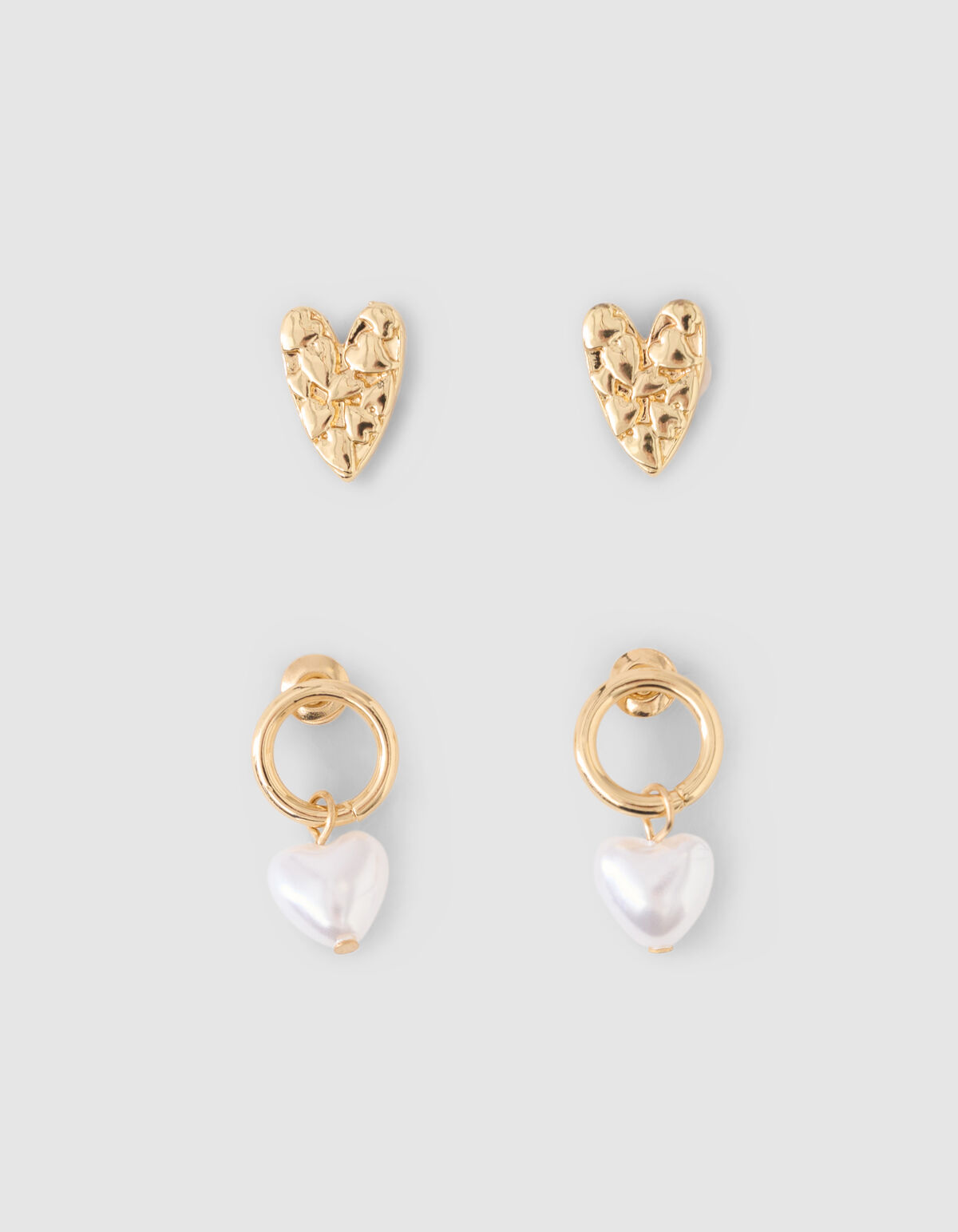 Heart Oorbellen Set Goud SHOEBY ACCESSOIRES