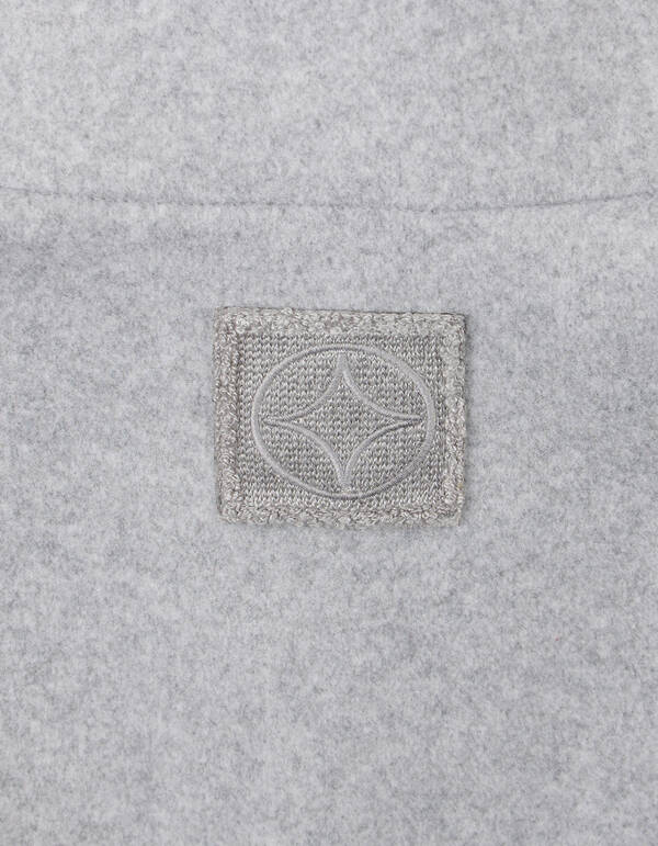 Zip High Neck Sweater Lichtgrijs SHOEBY MEN