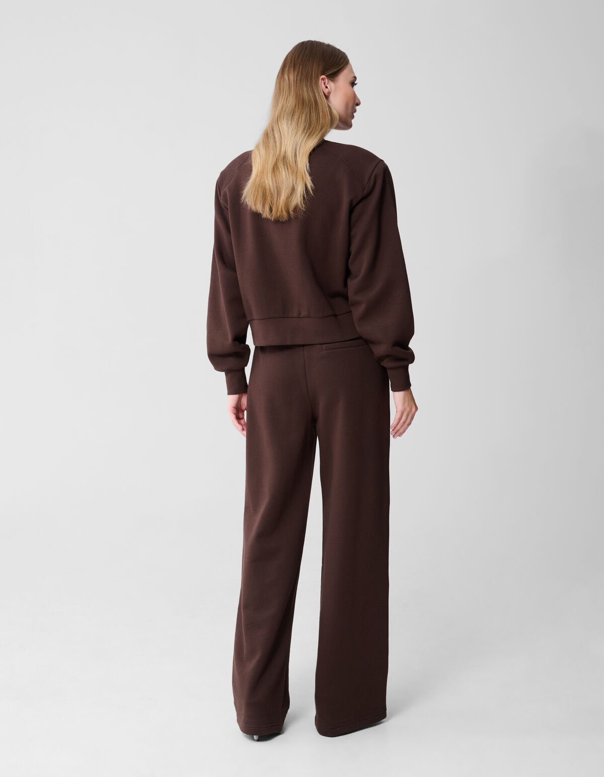 Wide Leg Jogger Broek Bruin SHOEBY WOMEN