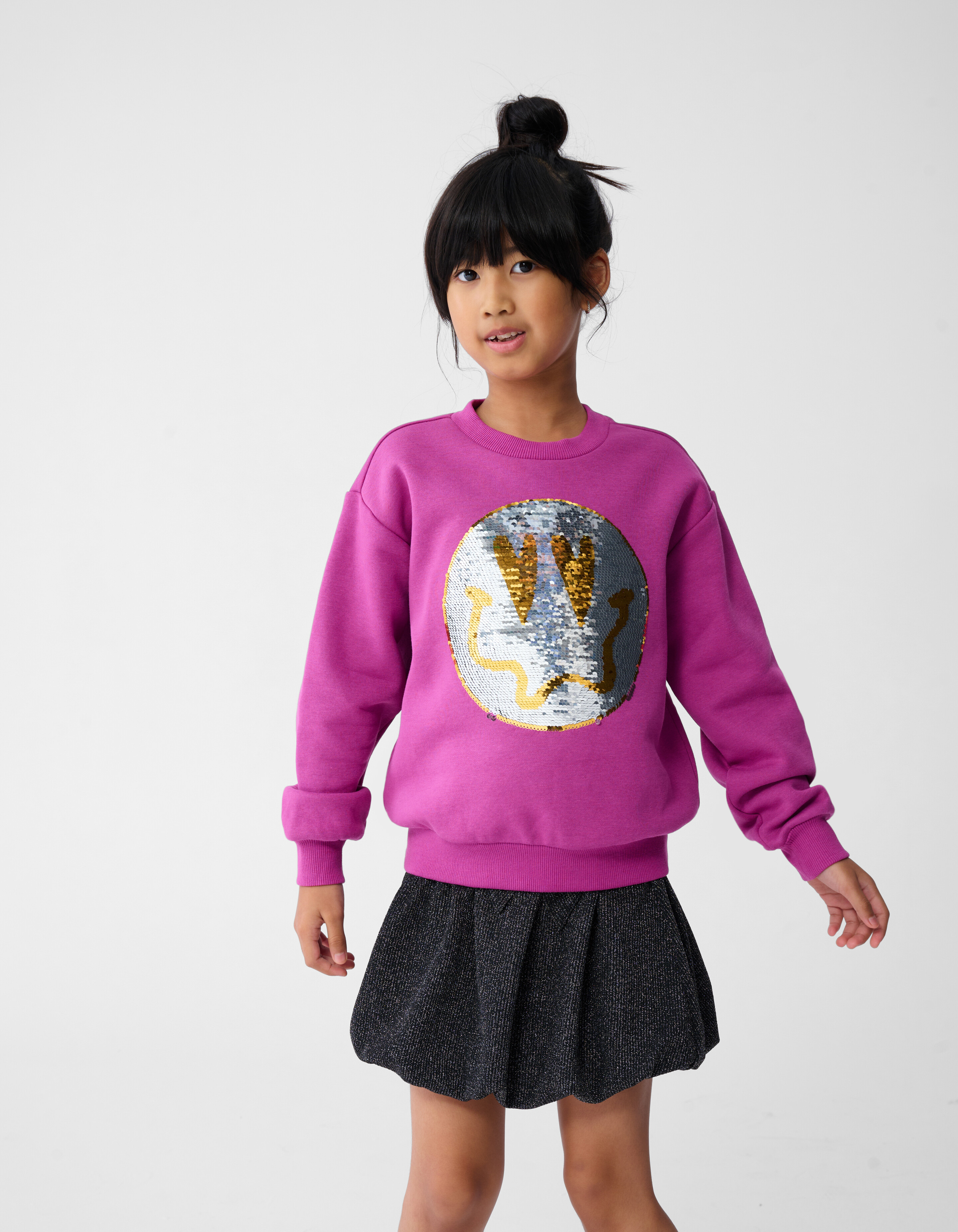 Two Way Sequin Sweater Roze SHOEBY GIRLS