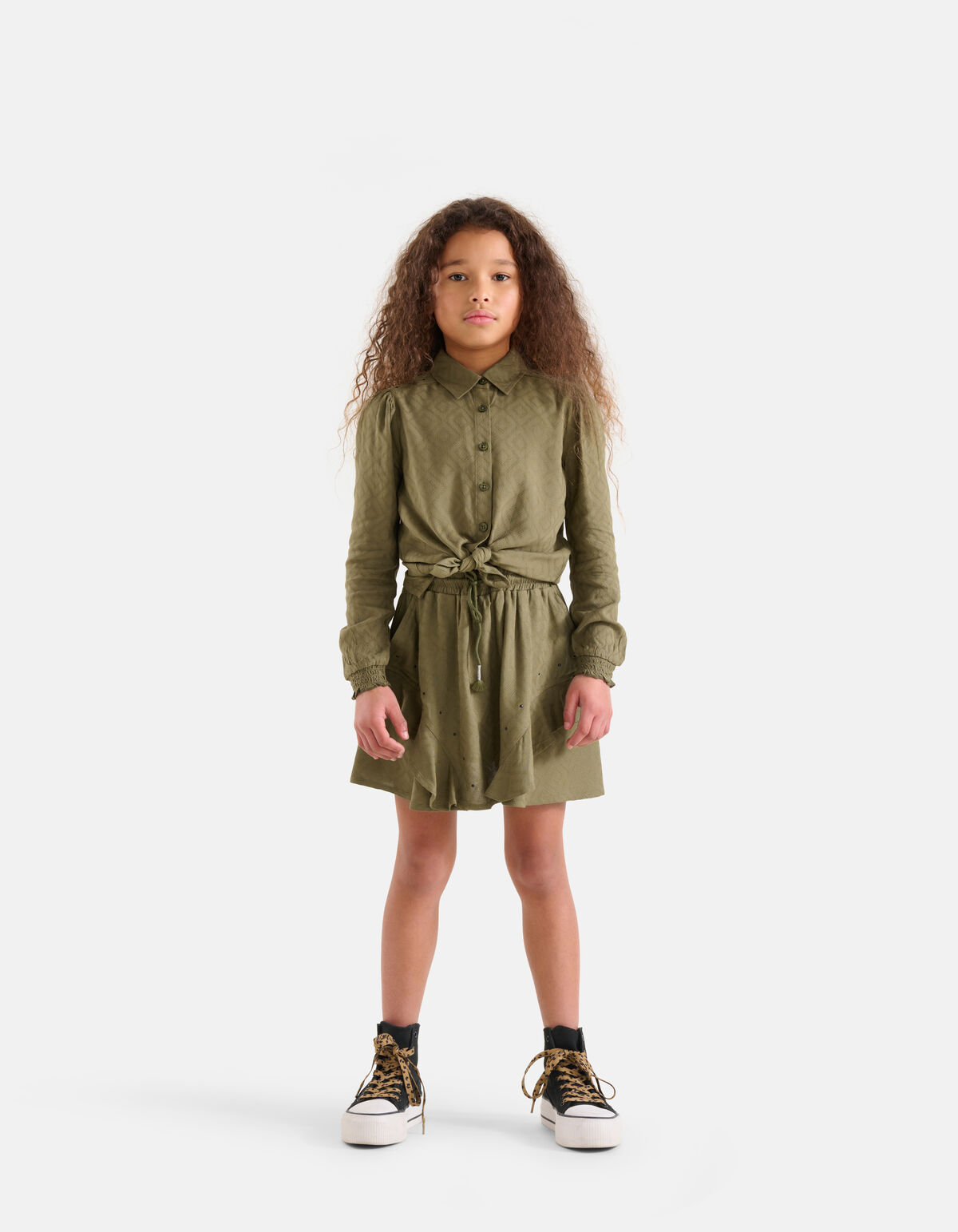 Stud Blouse Donkergroen SHOEBY GIRLS